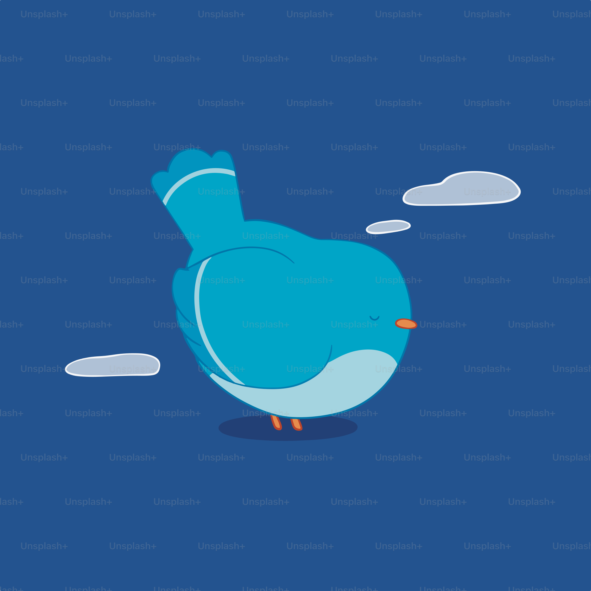 A blue bird with a blue sky in the background