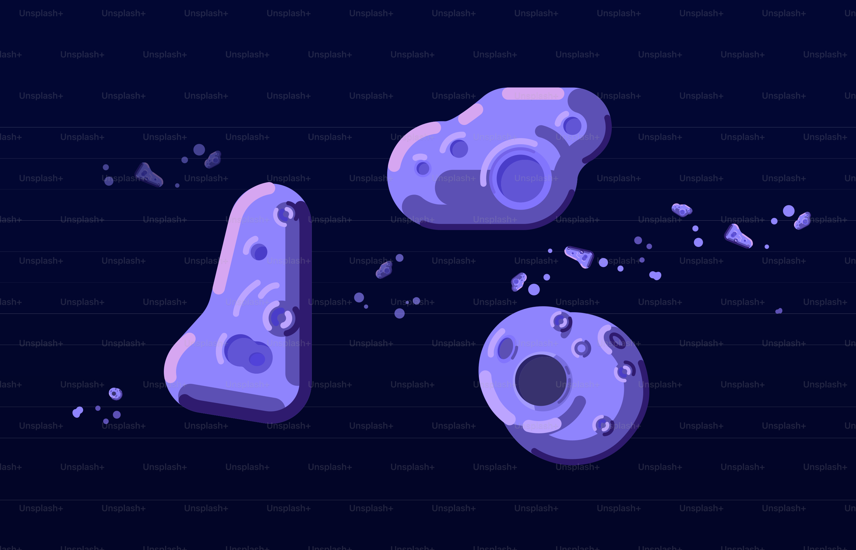 A bunch of rocks that are in the dark