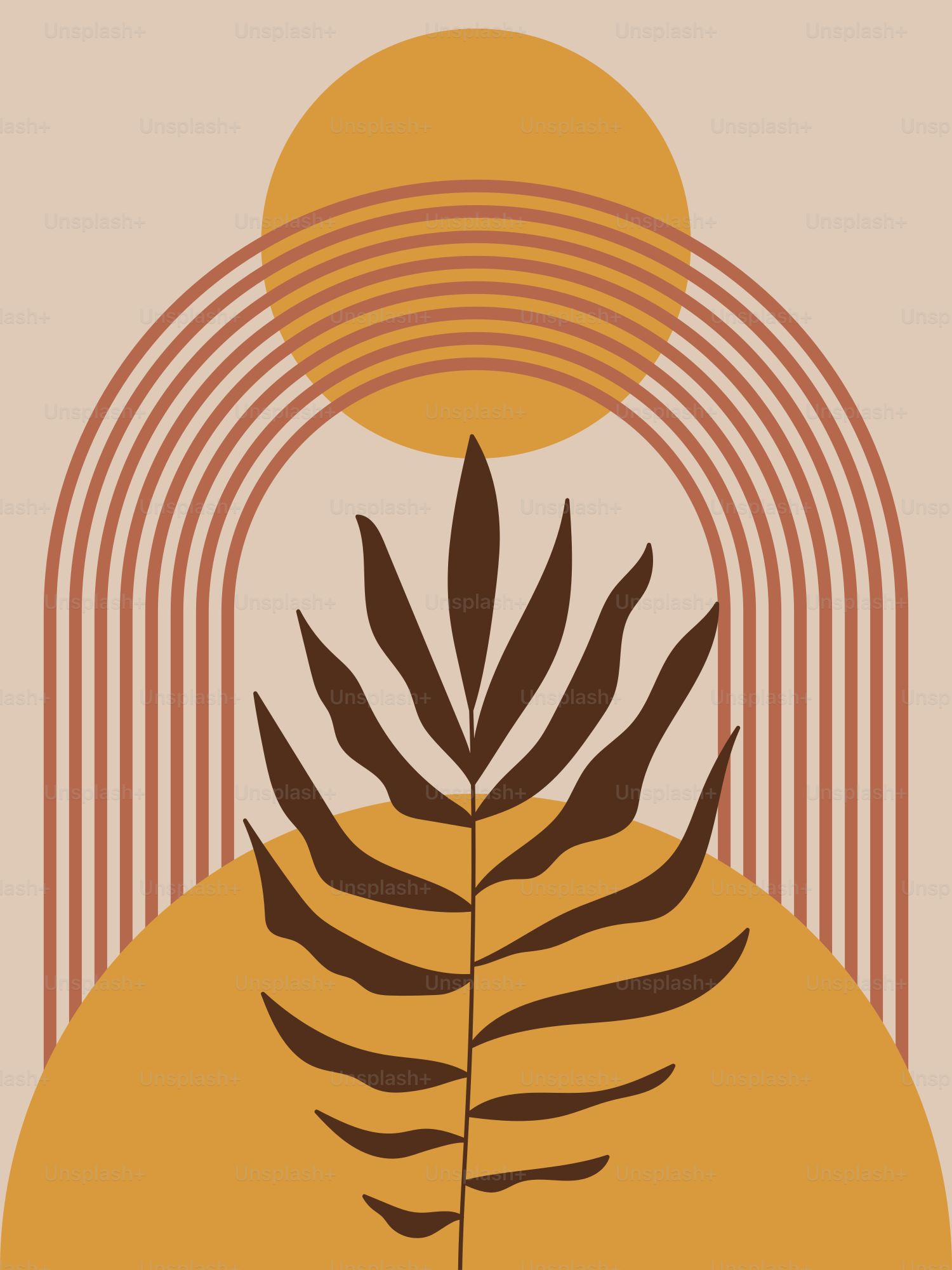Una imagen de una planta delante de un fondo amarillo