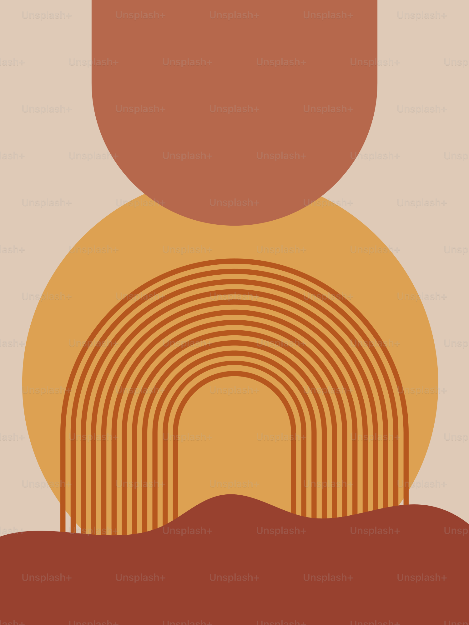 A poster with a picture of a person standing in front of a rainbow