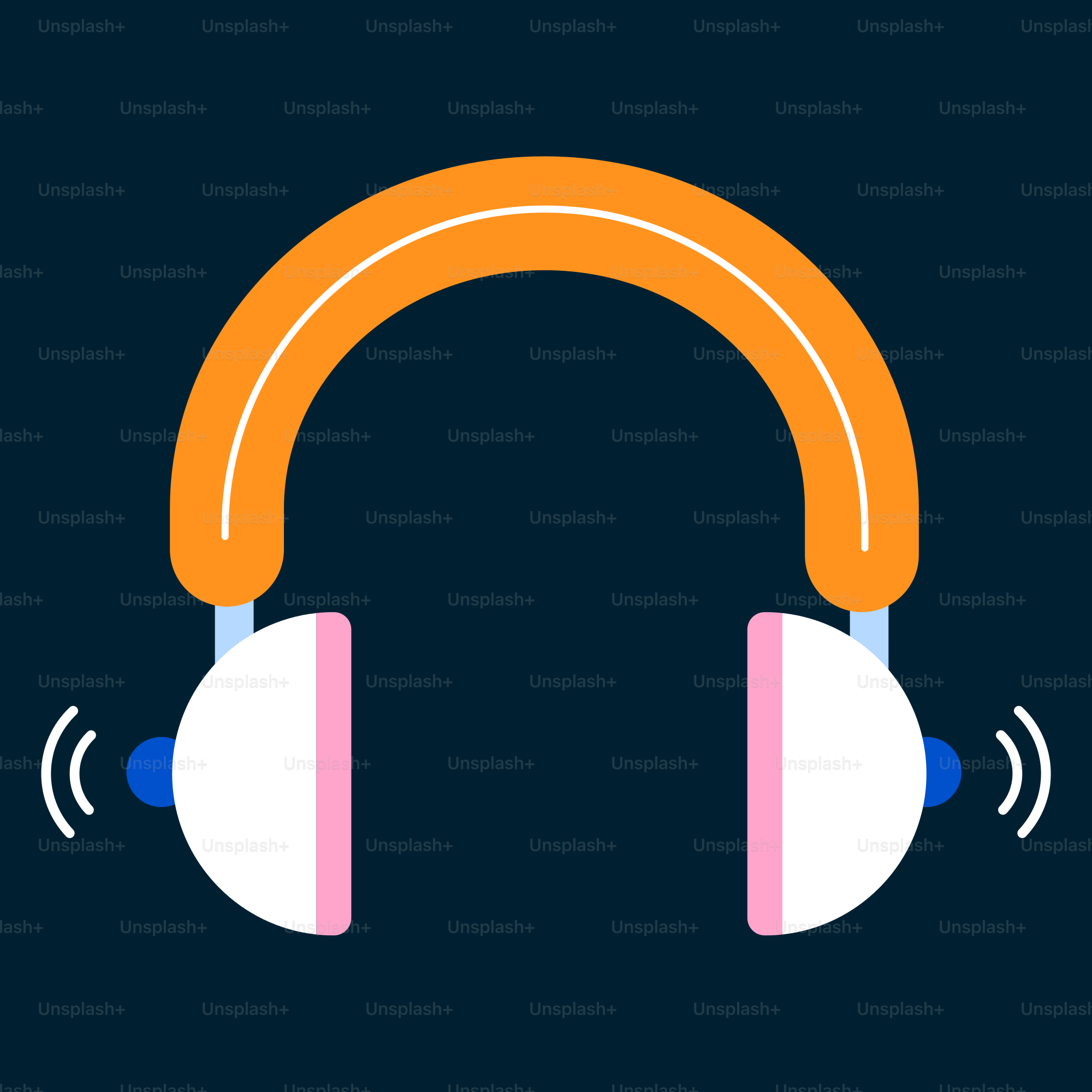 A pair of headphones on a dark background