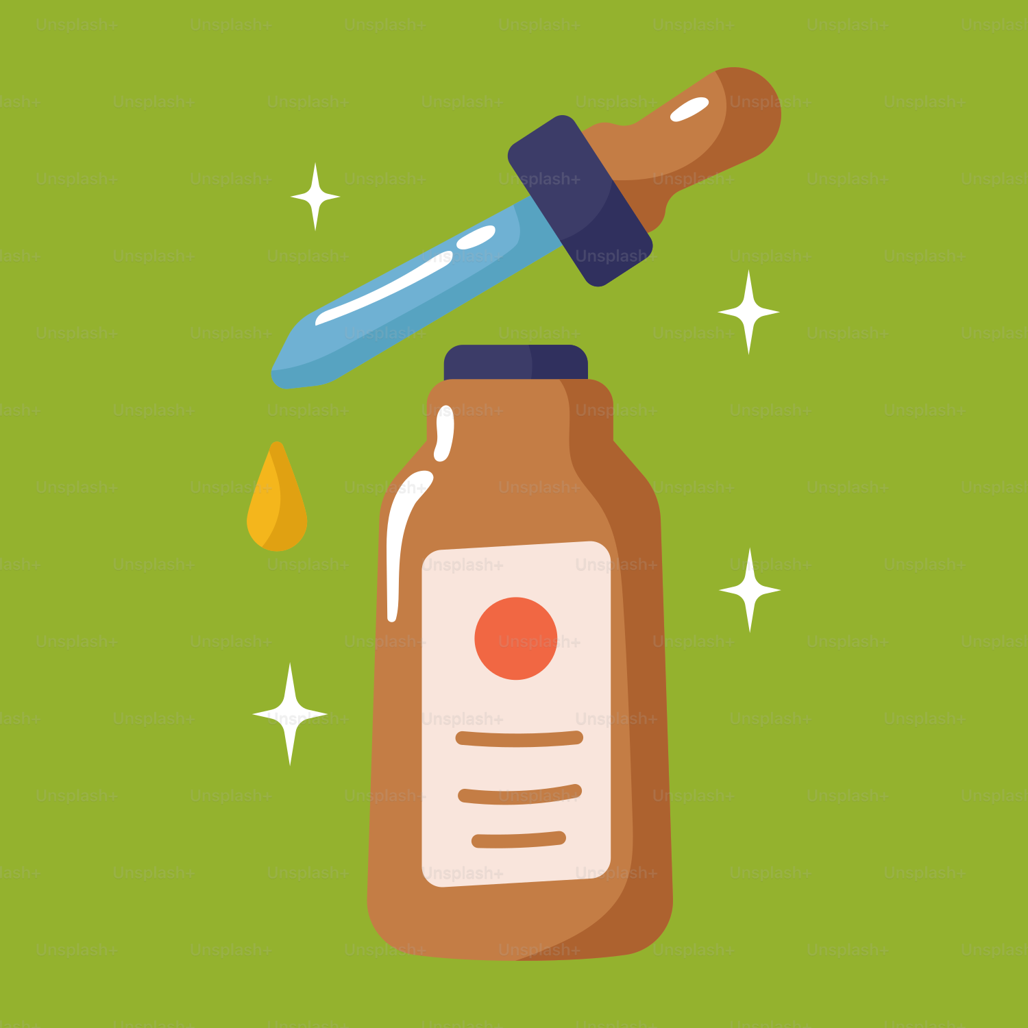 A bottle of ketchup with a knife sticking out of it