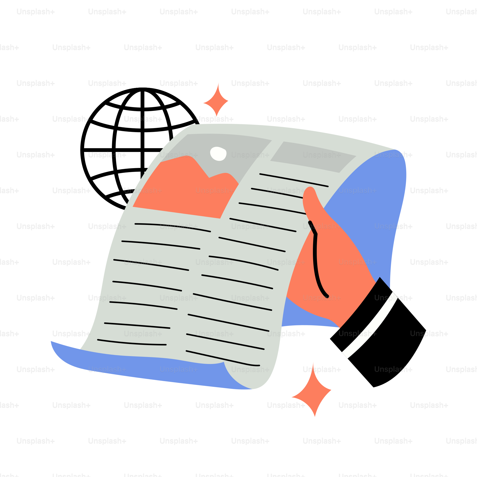 A hand holding a piece of paper with a globe on top of it