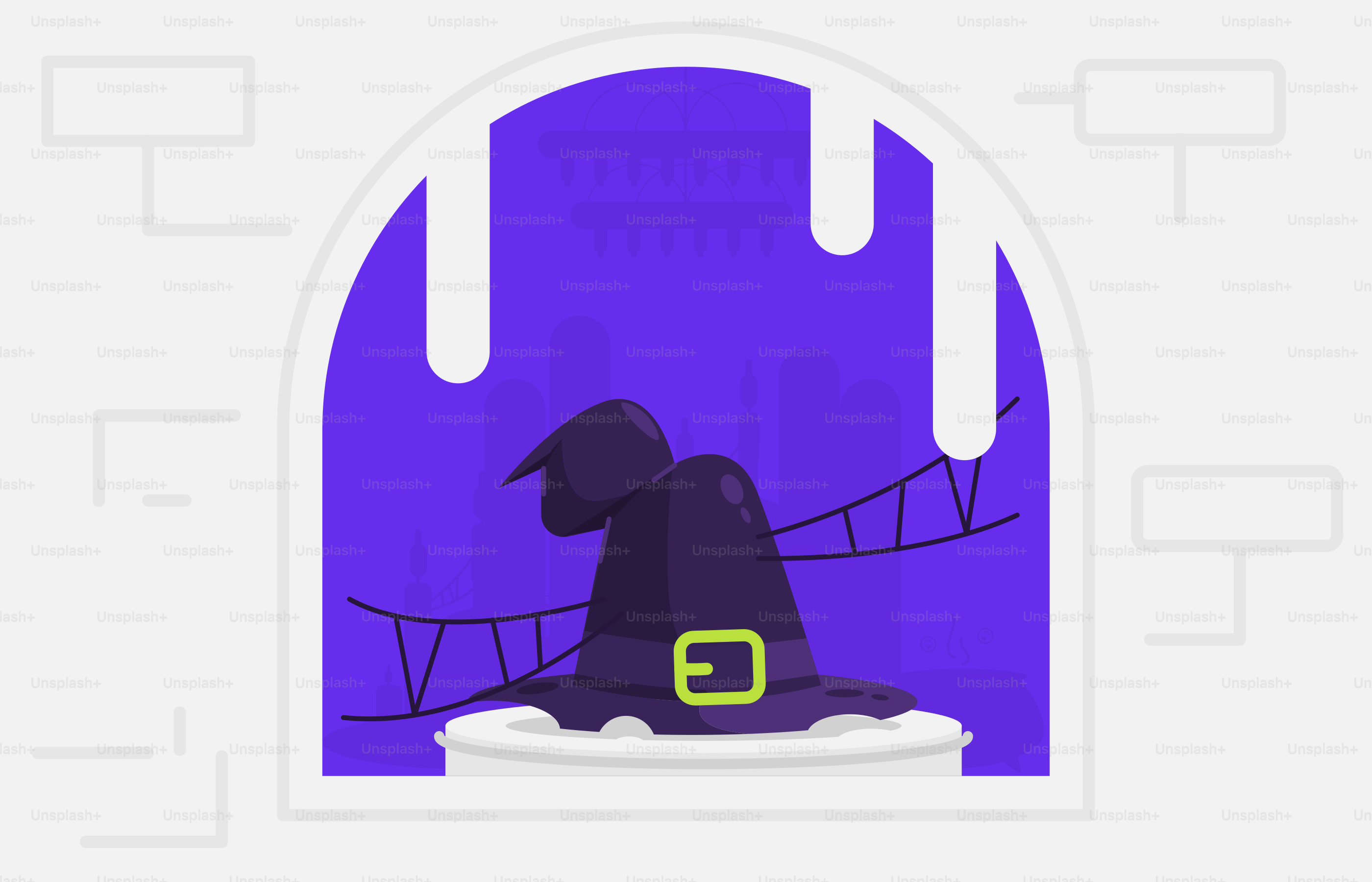 A witch hat sitting on top of a table