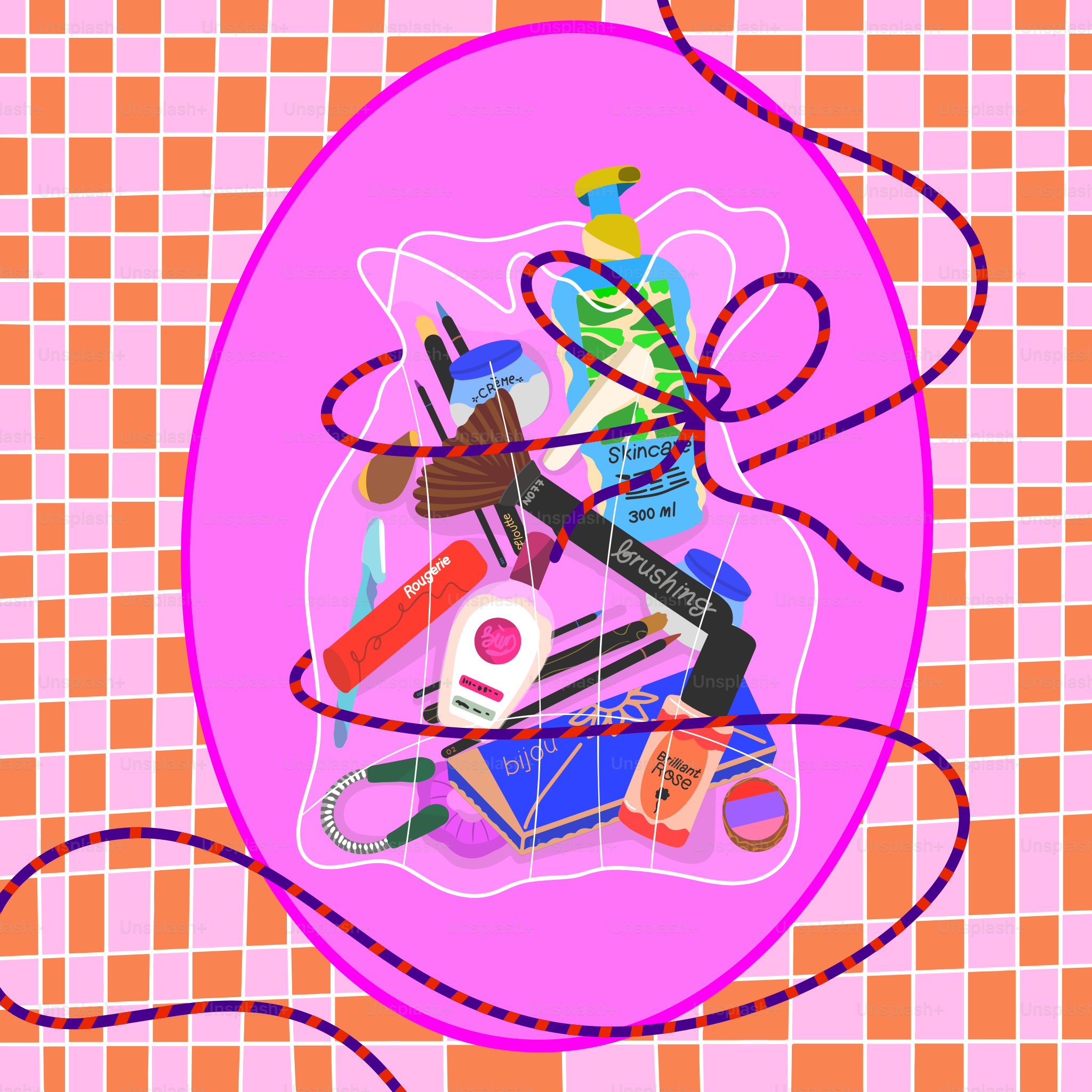 A picture of a bunch of things on a table