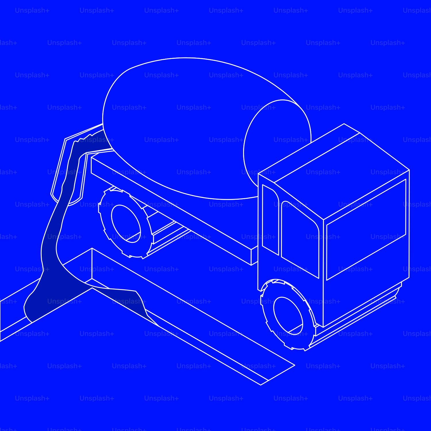 A blueprint drawing of a tape dispenser