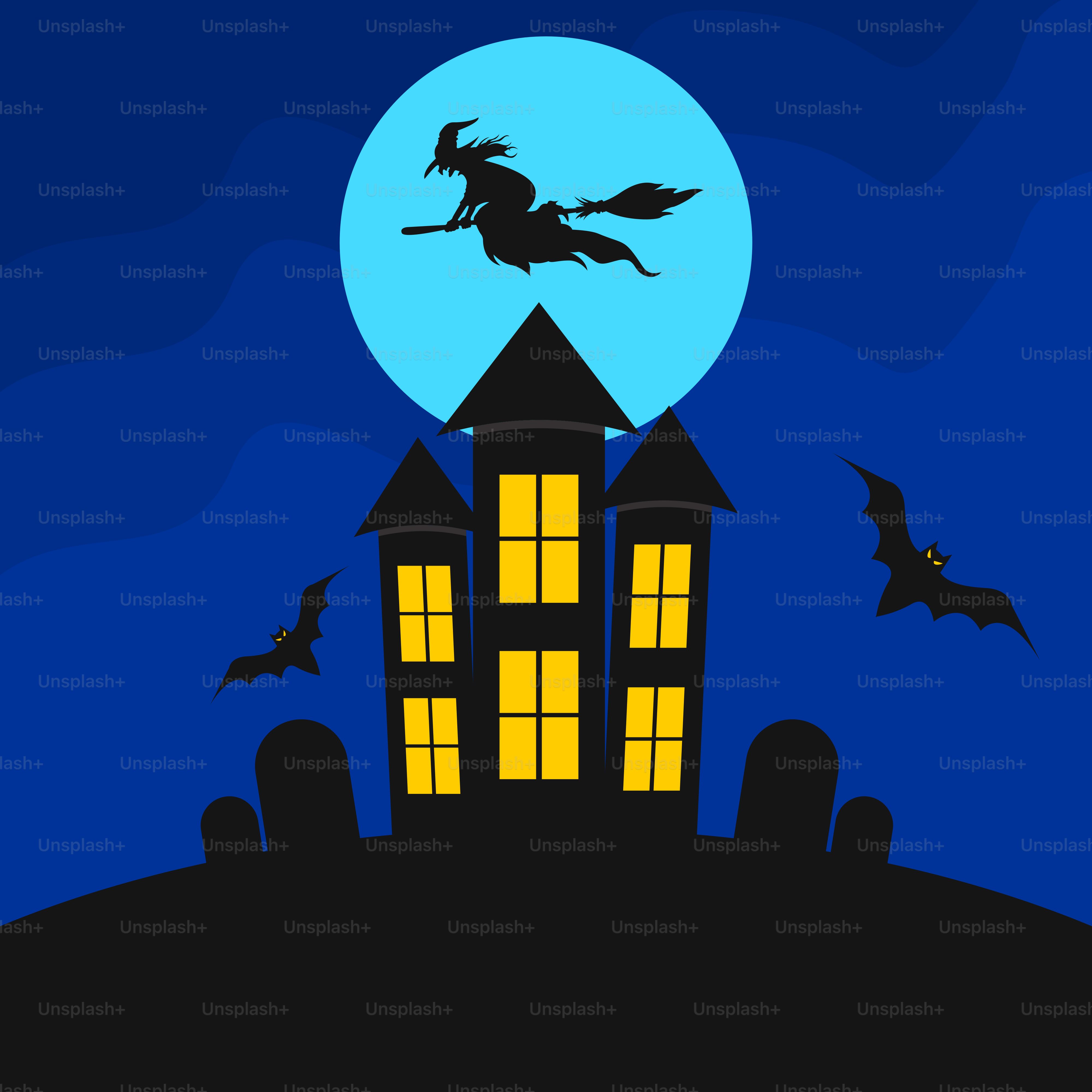 A house with bats flying over it at night