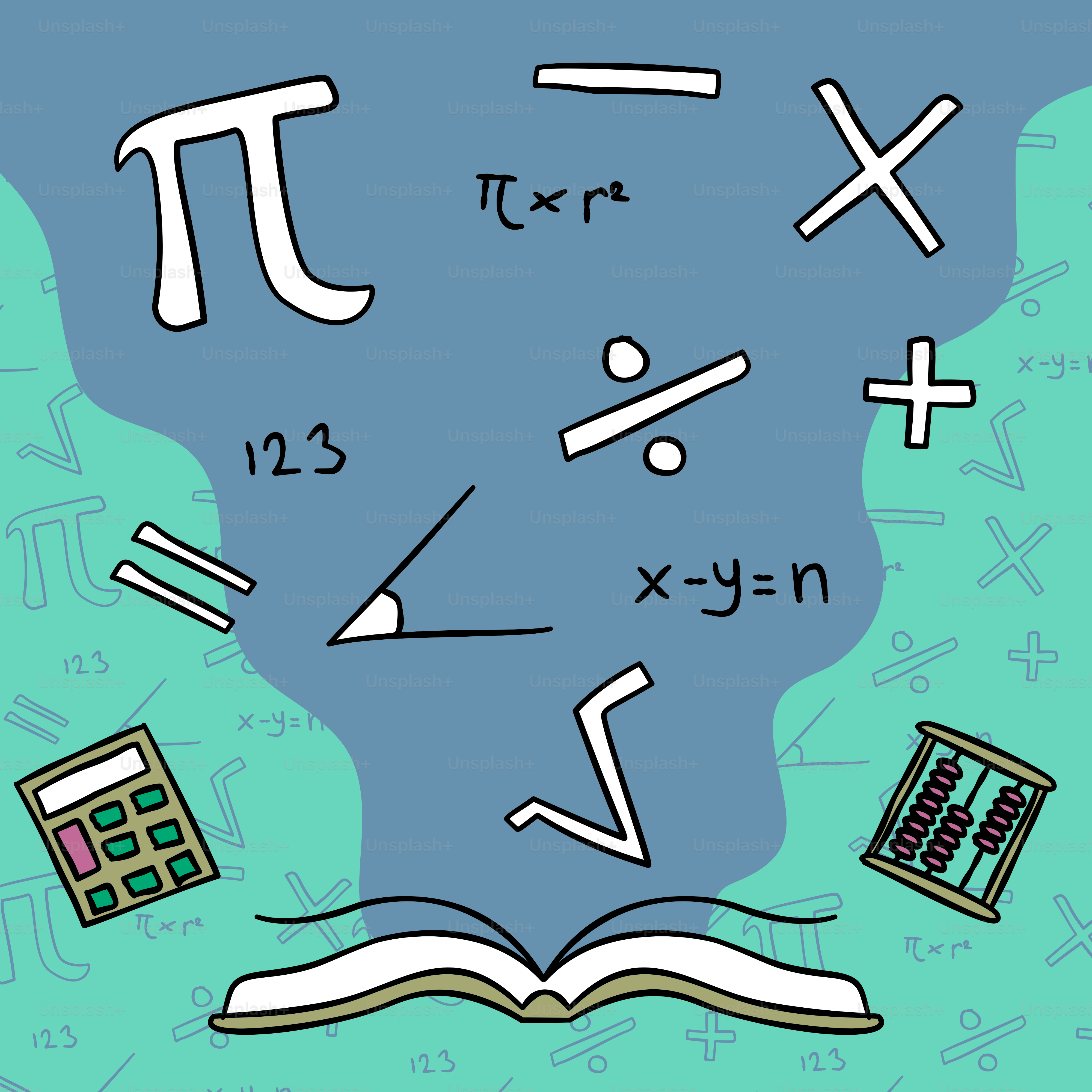 A picture of a book with numbers and symbols on it