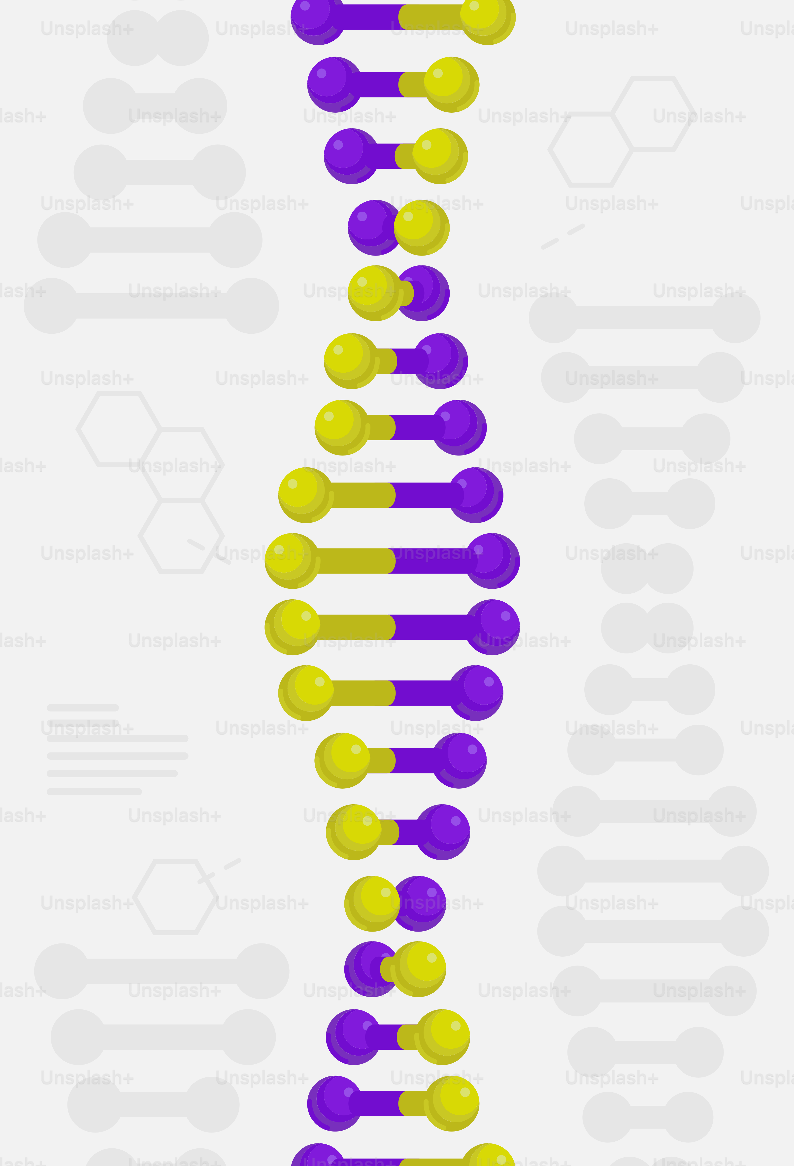 Eine lila-gelbe Struktur mit weißem Hintergrund