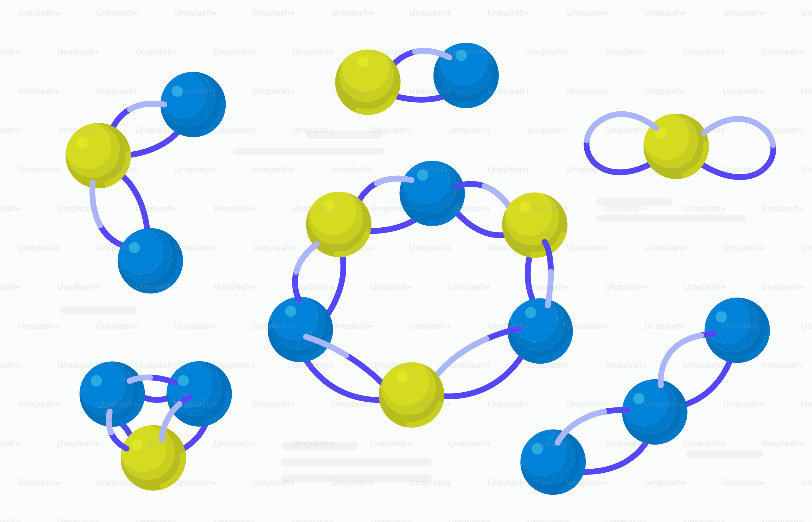A picture of a bunch of balls in the shape of a chain