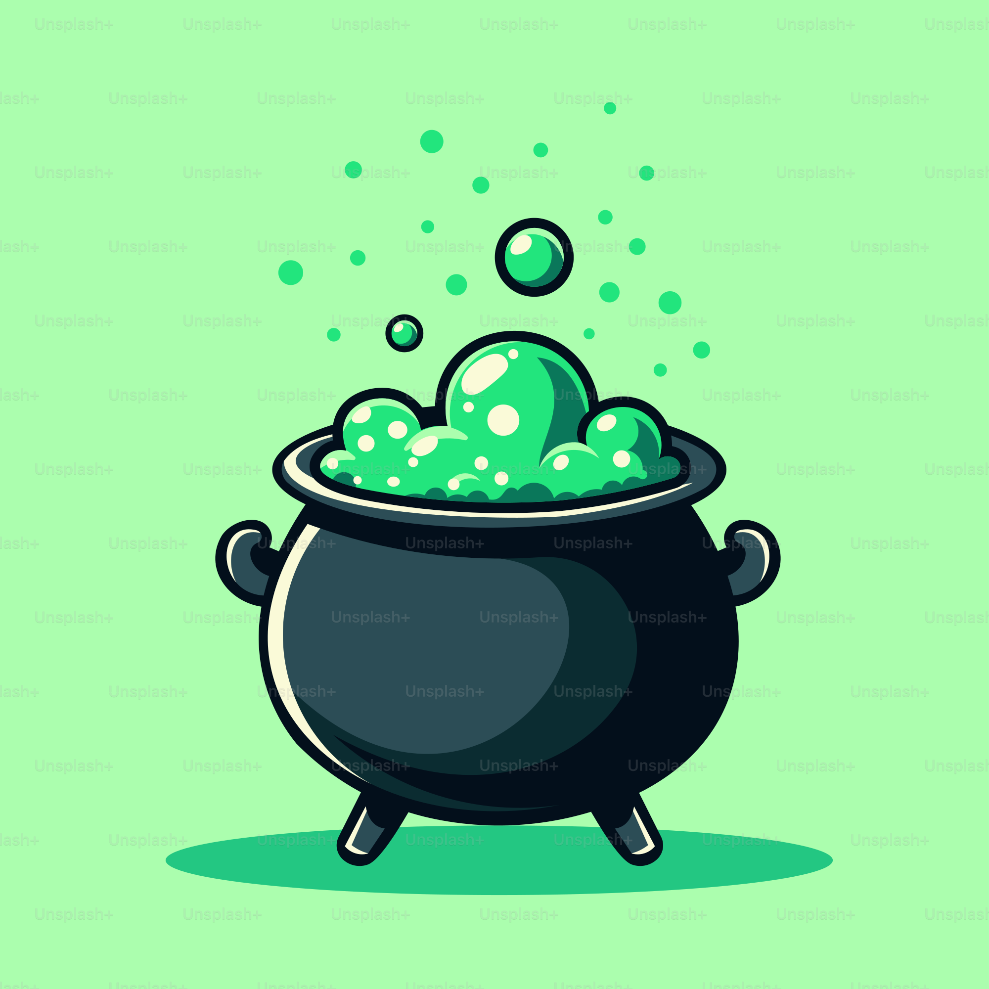 A pot full of green liquid sitting on top of a table