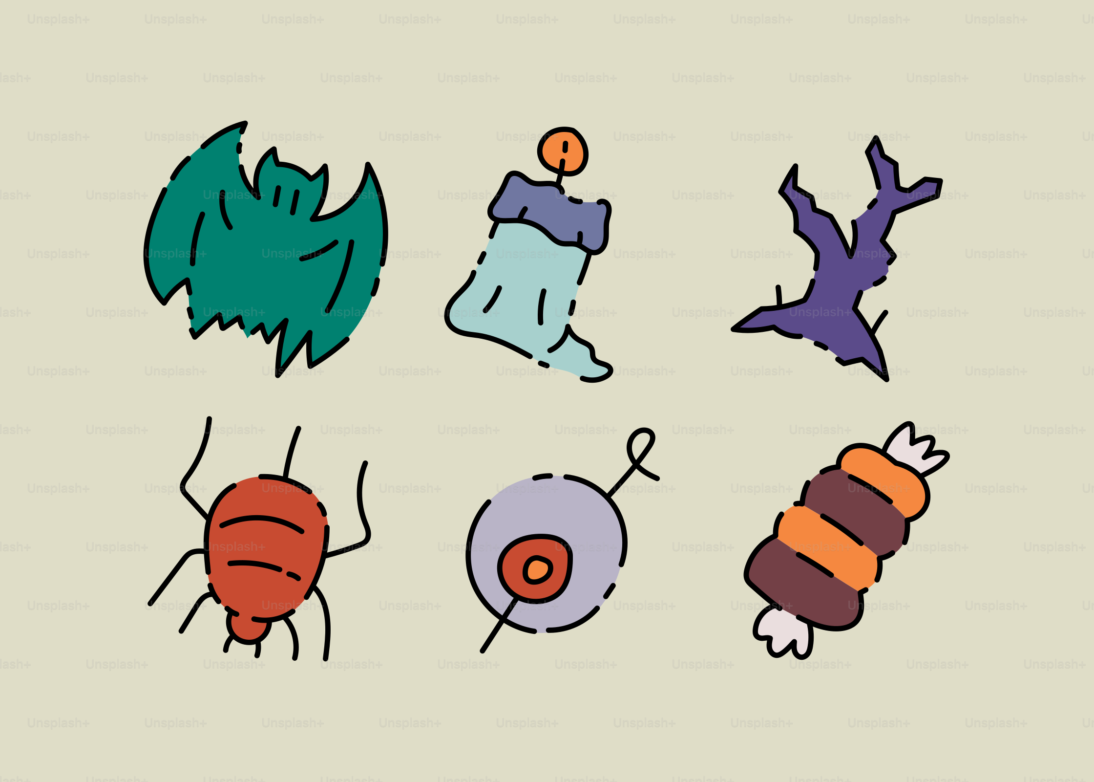 A group of bugs sitting next to each other