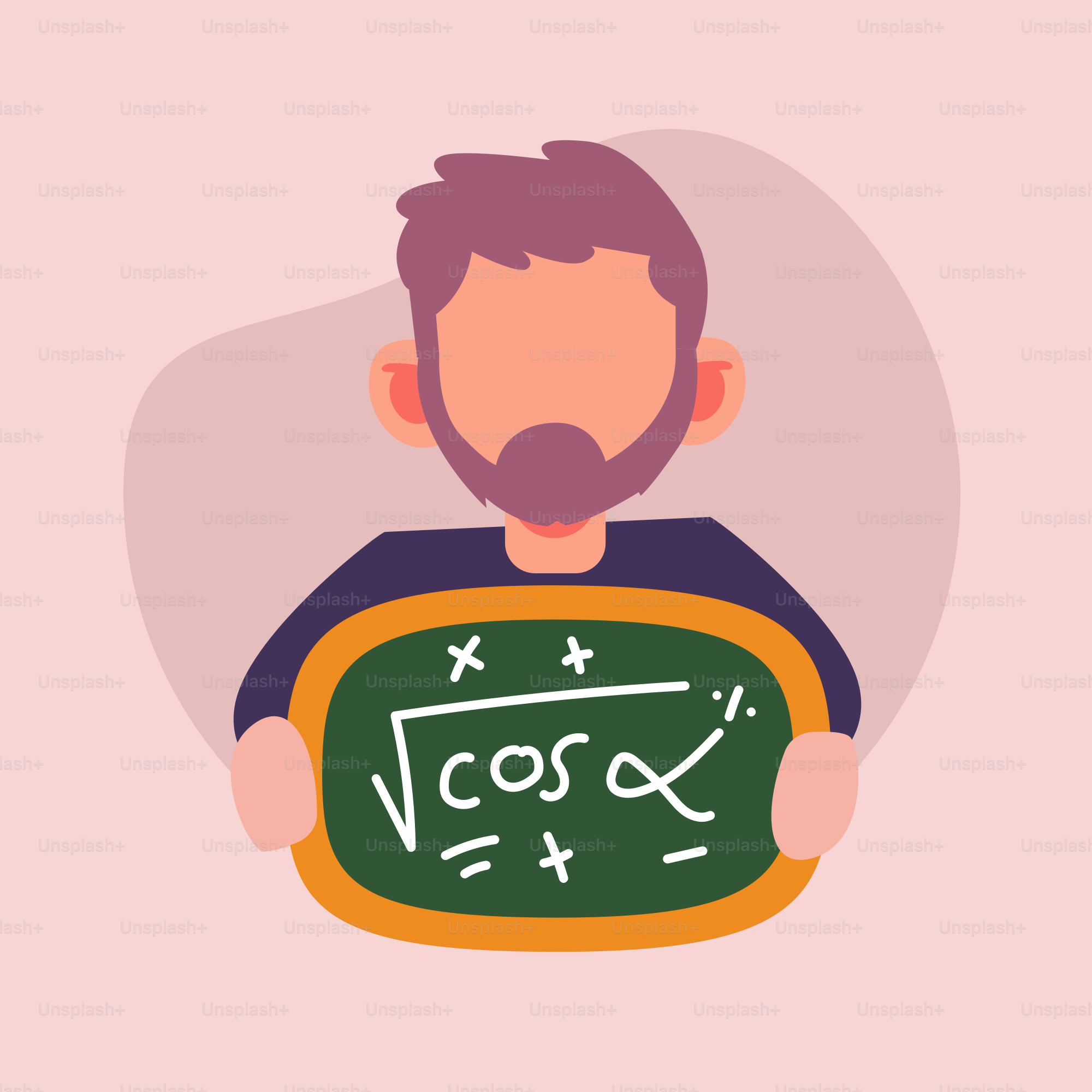 A man is holding a chalkboard with a question written on it