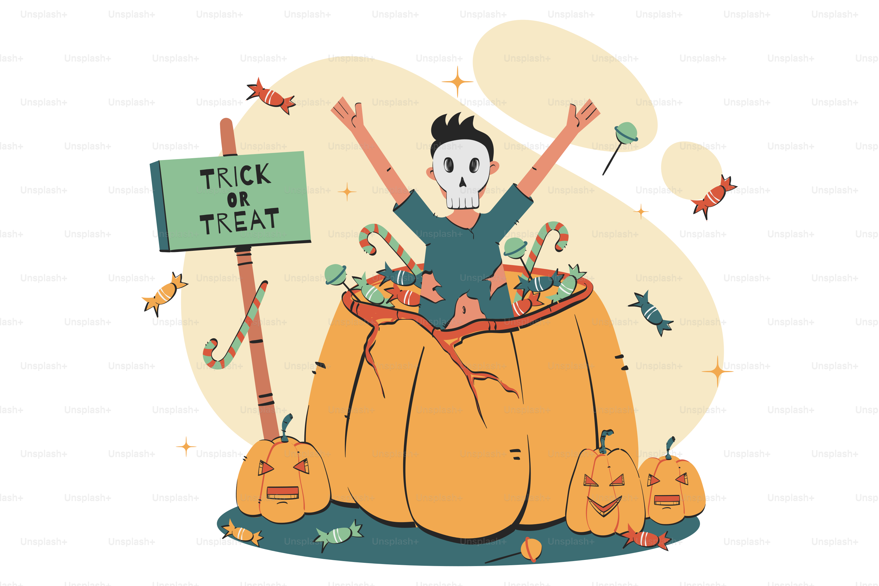 Un homme assis au sommet d’une citrouille géante