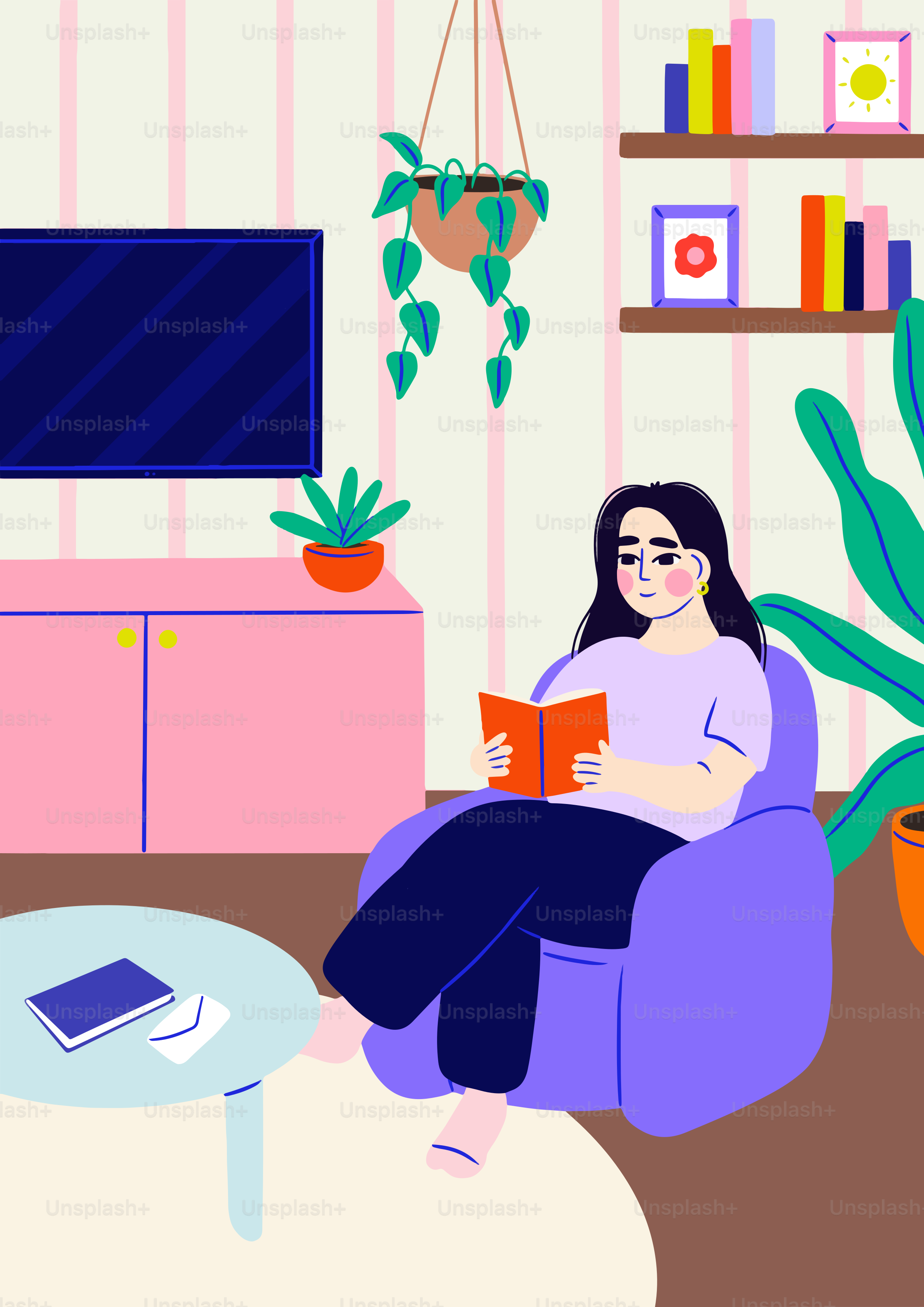 A woman sitting in a chair reading a book