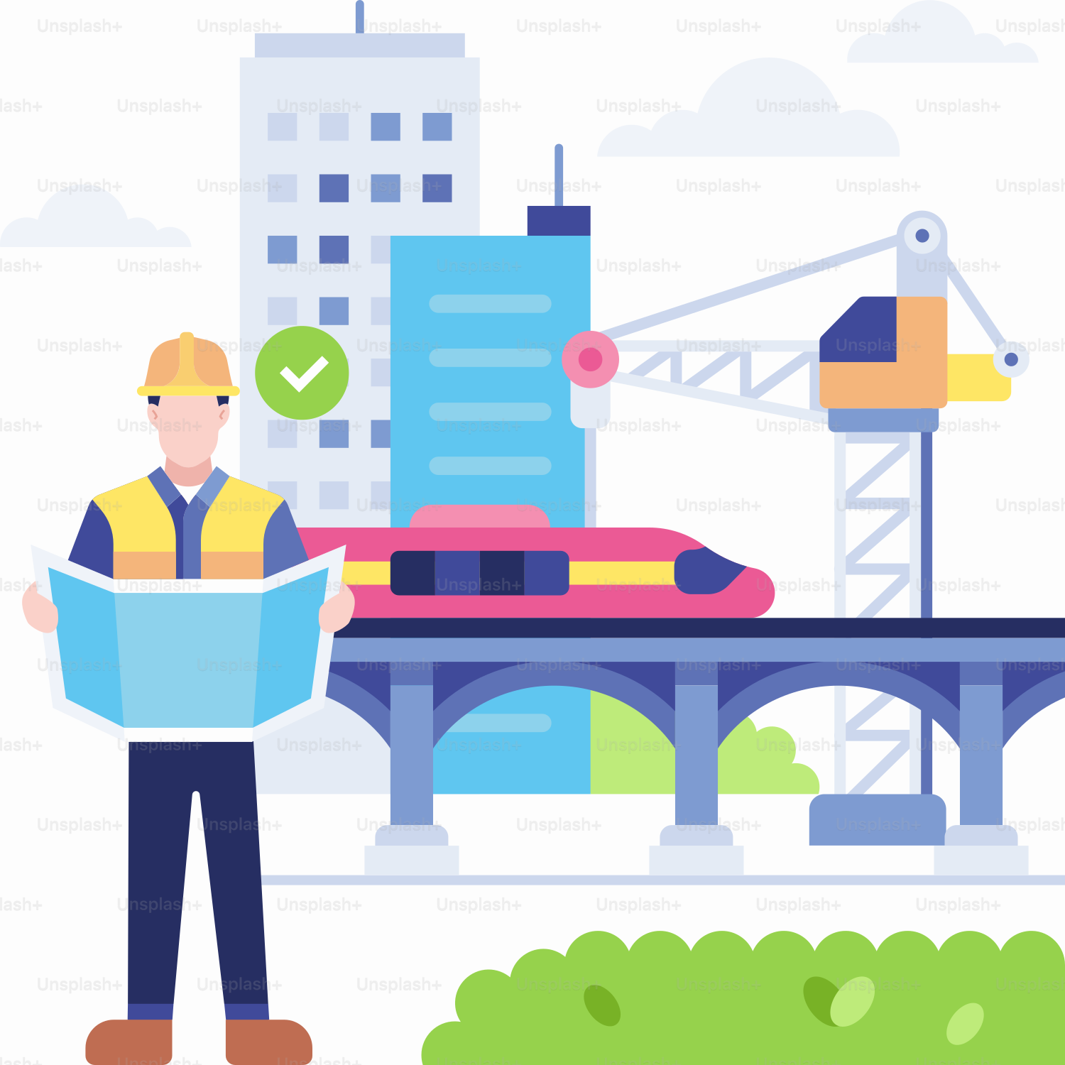 A man holding a map in front of a city