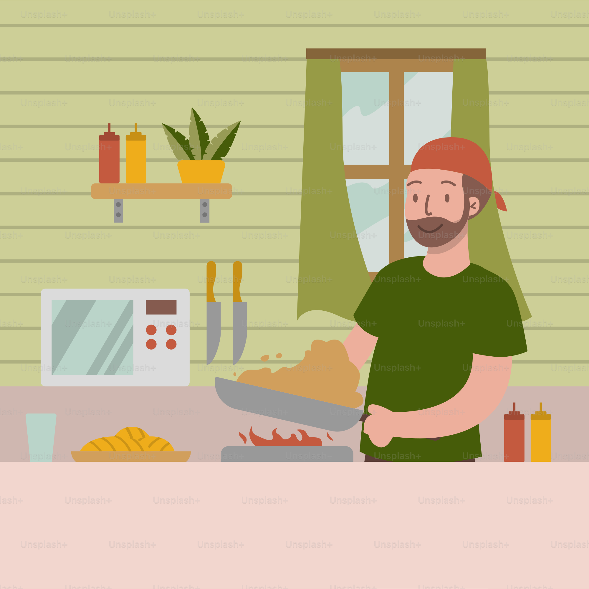 A man standing in a kitchen preparing food
