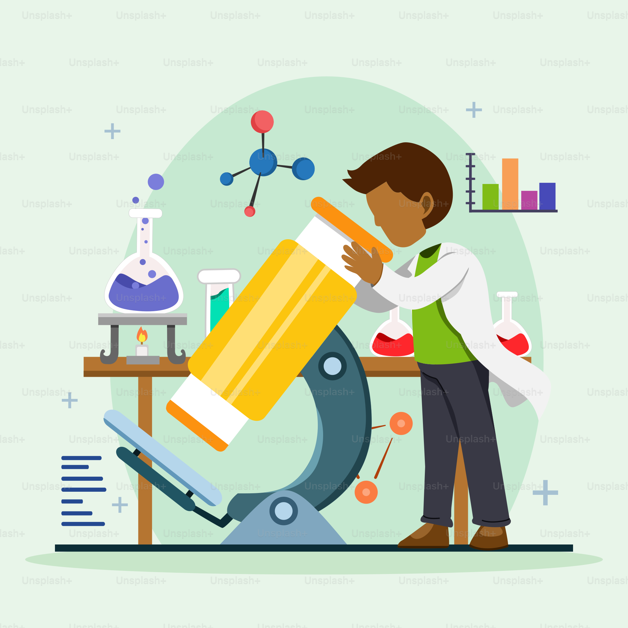 Ein Mann arbeitet an einem großen Objekt