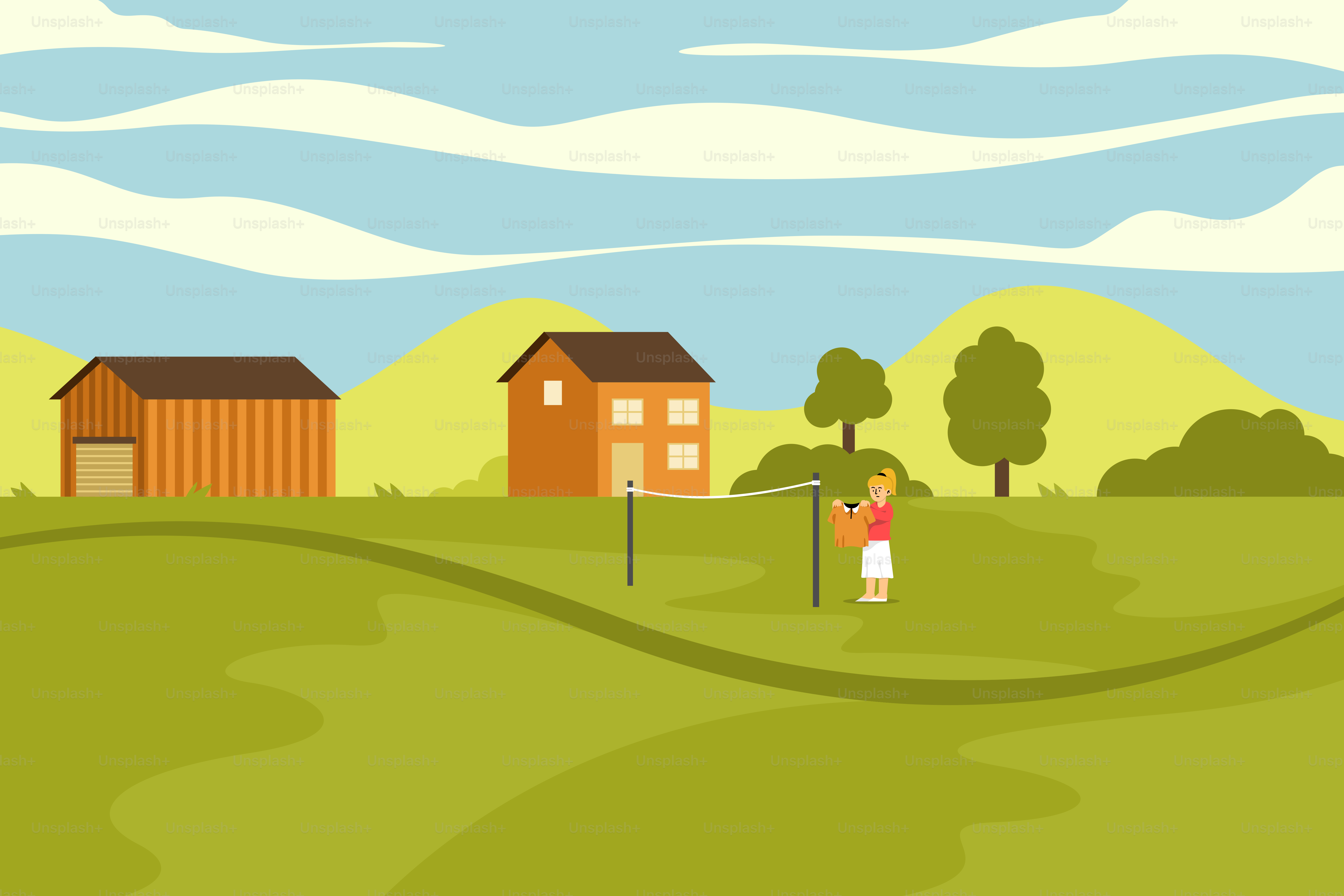 A cartoon of a person playing soccer on a field