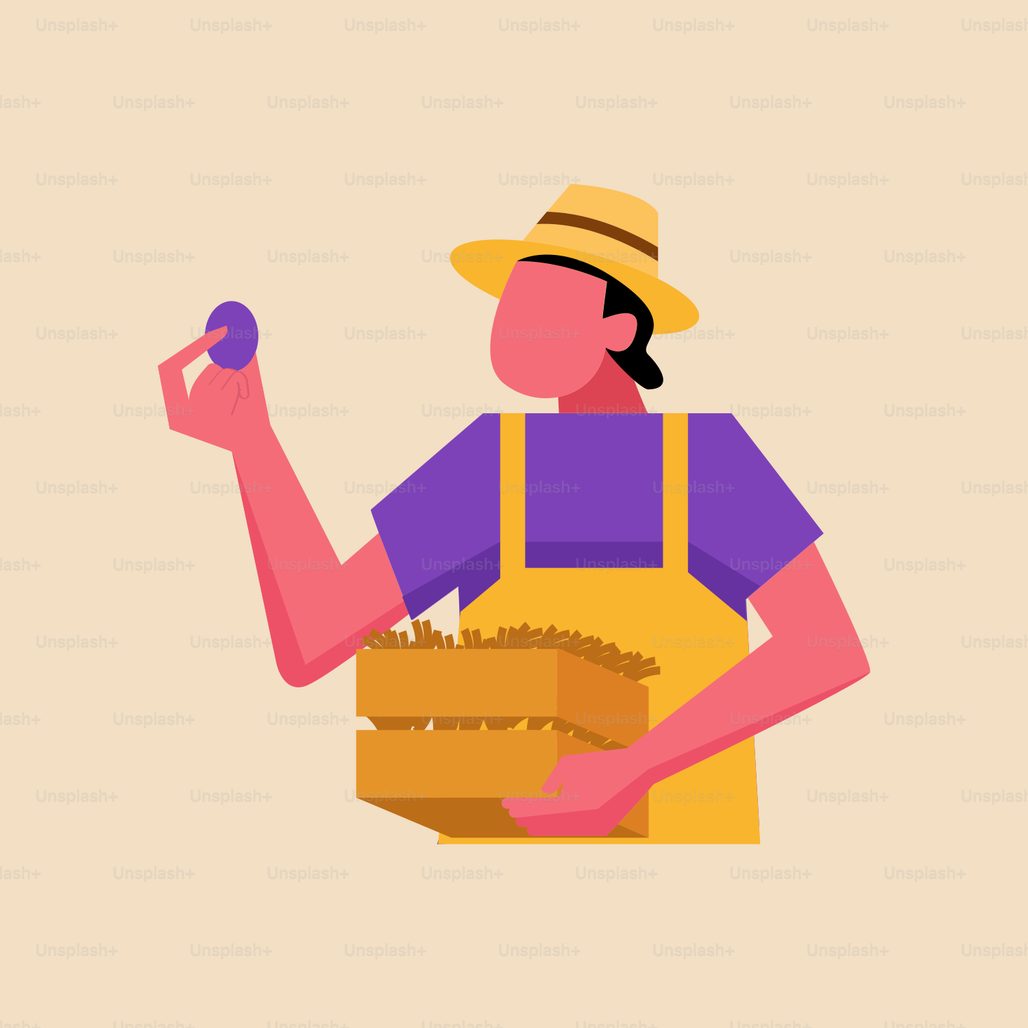 A man in a hat holding a box of food