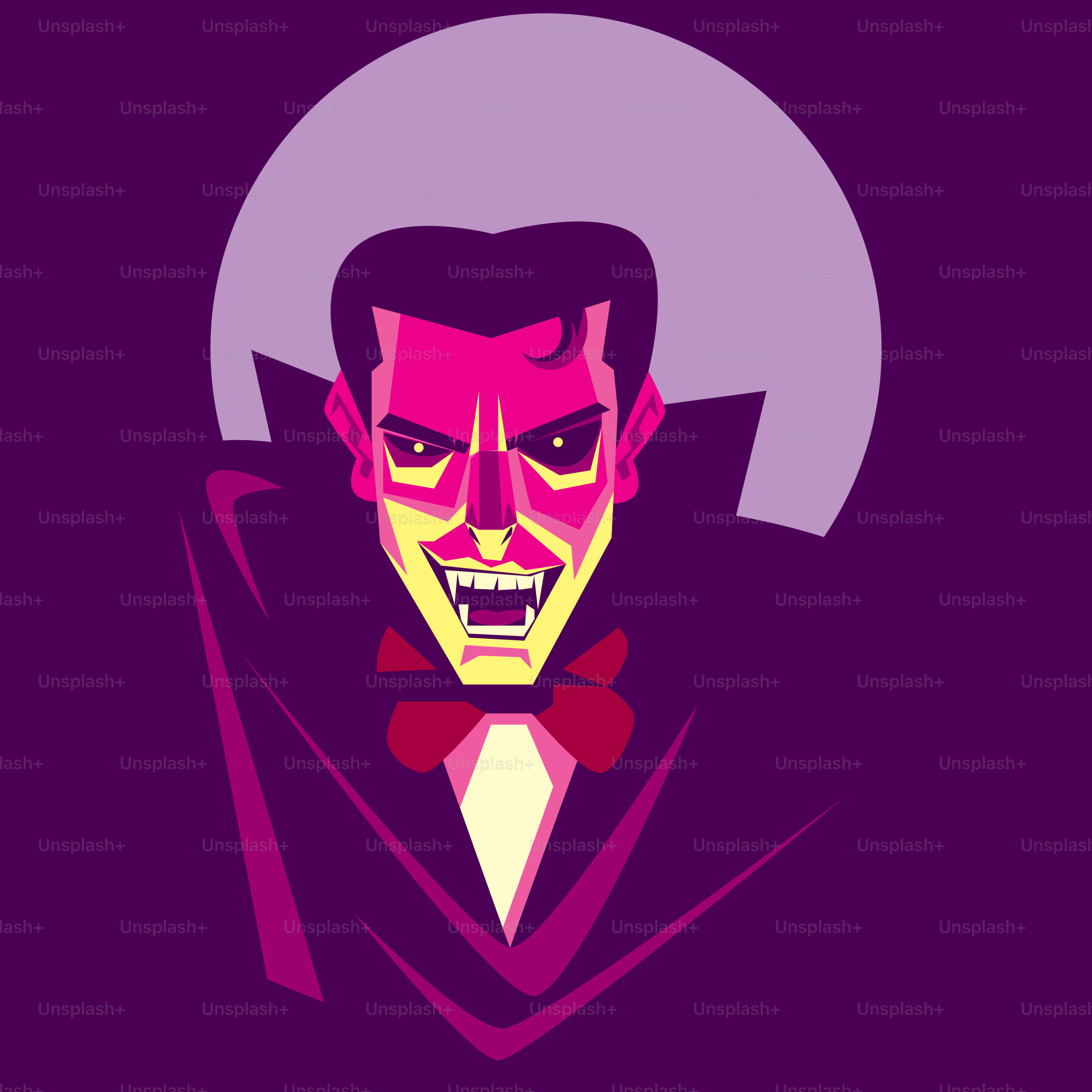 A stylized image of a man in a tuxedo