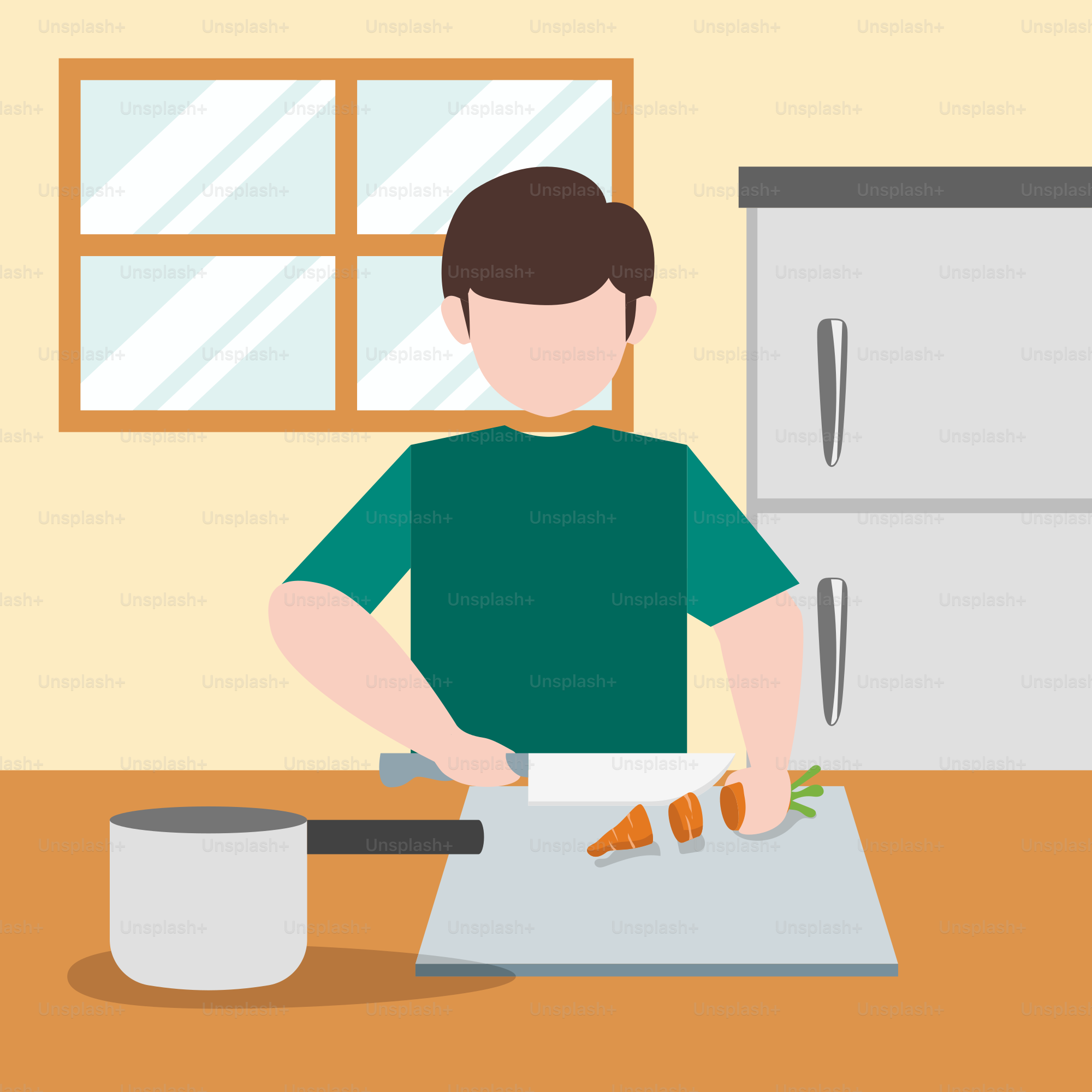 A man standing in a kitchen preparing food