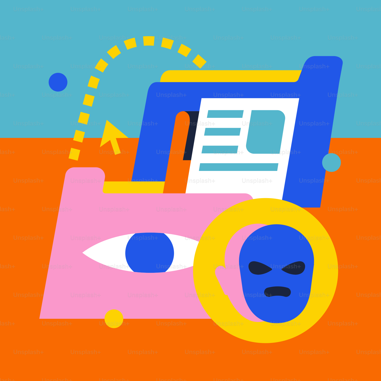 A picture of a camera with a face on it