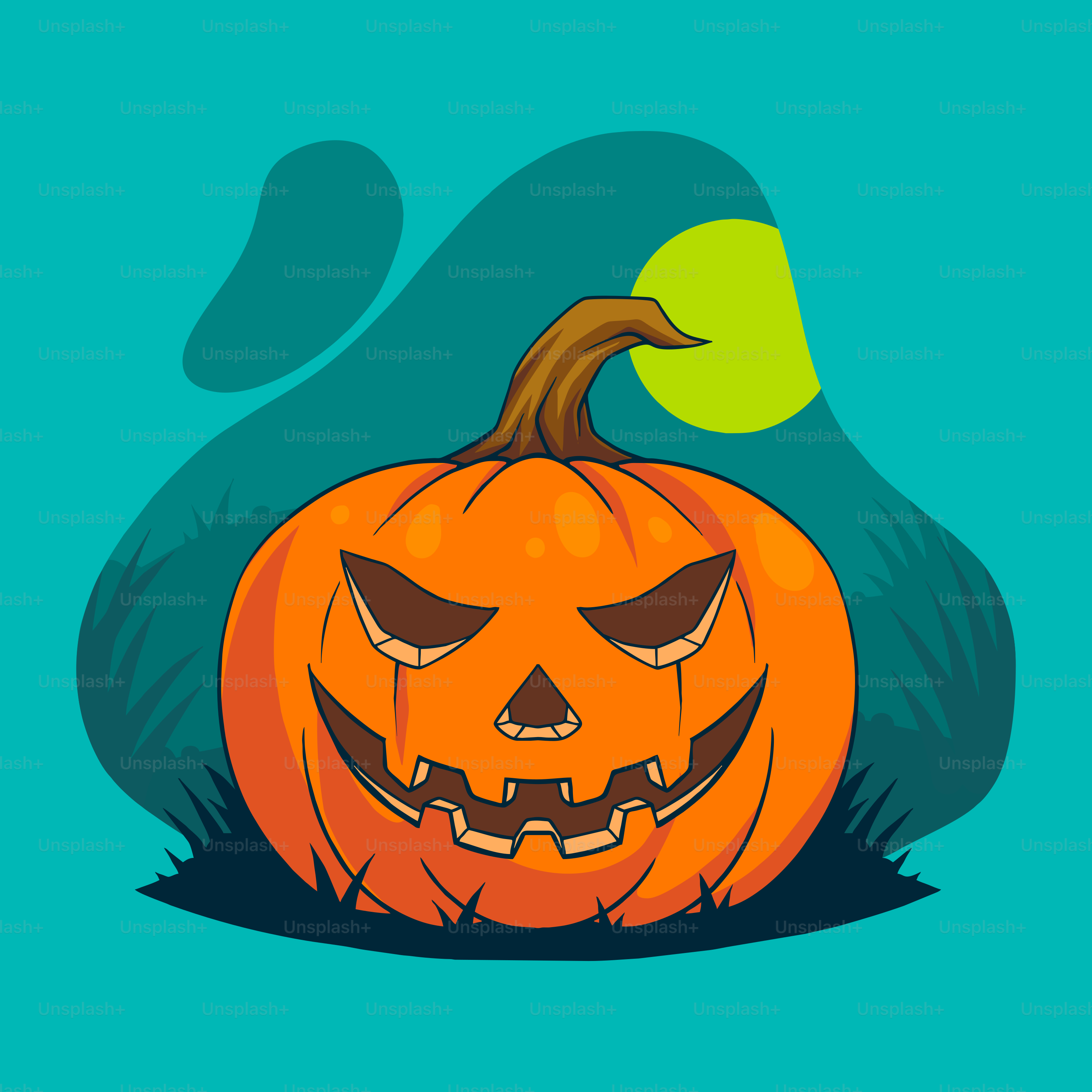 A halloween pumpkin with a jack o lantern on top of it