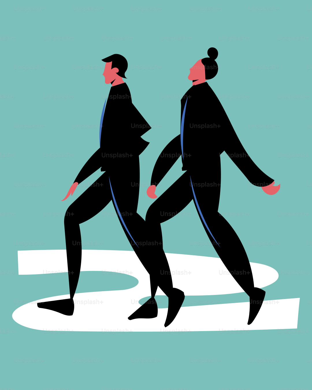 A couple of people that are walking together