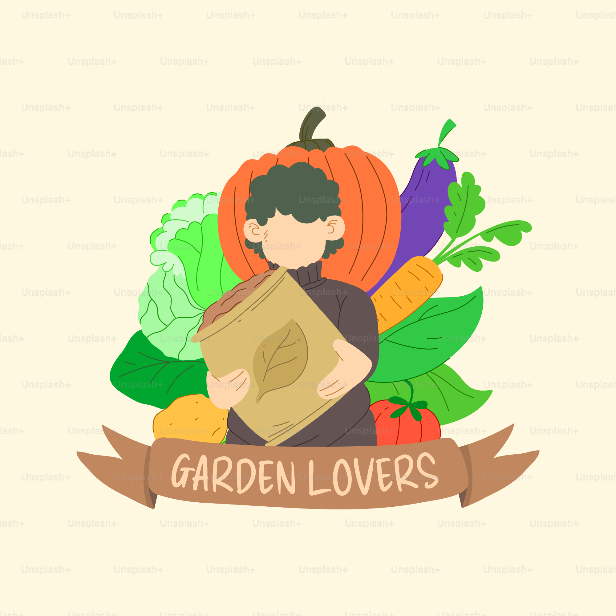 A person holding a box with vegetables around it