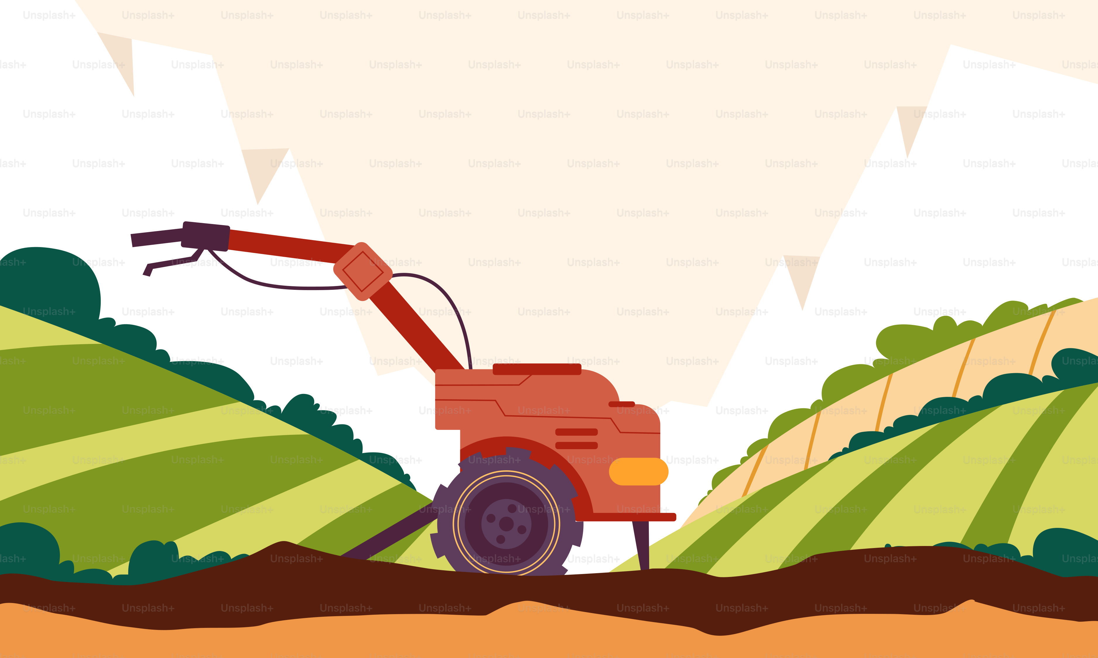 A red truck driving down a dirt road