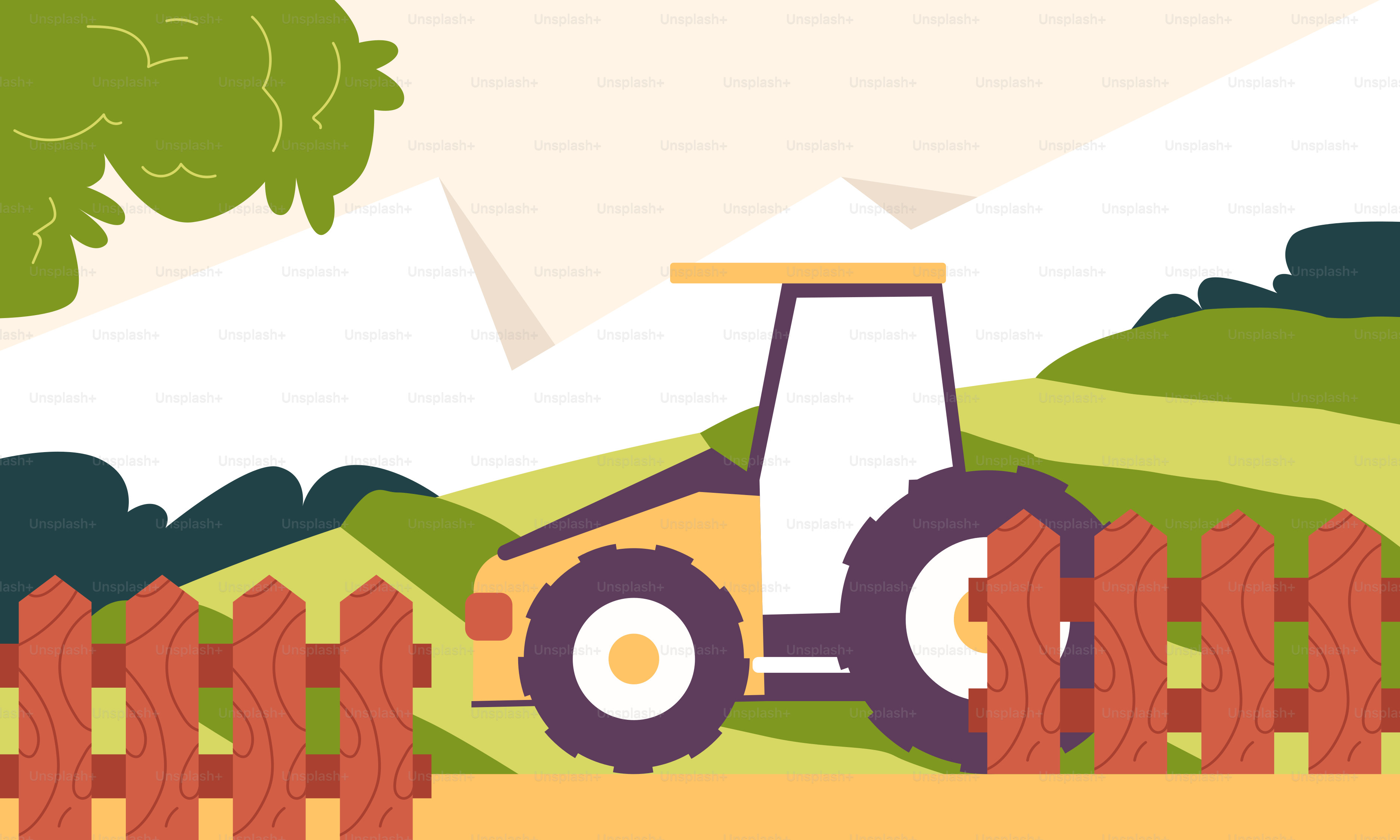 A picture of a tractor in a field