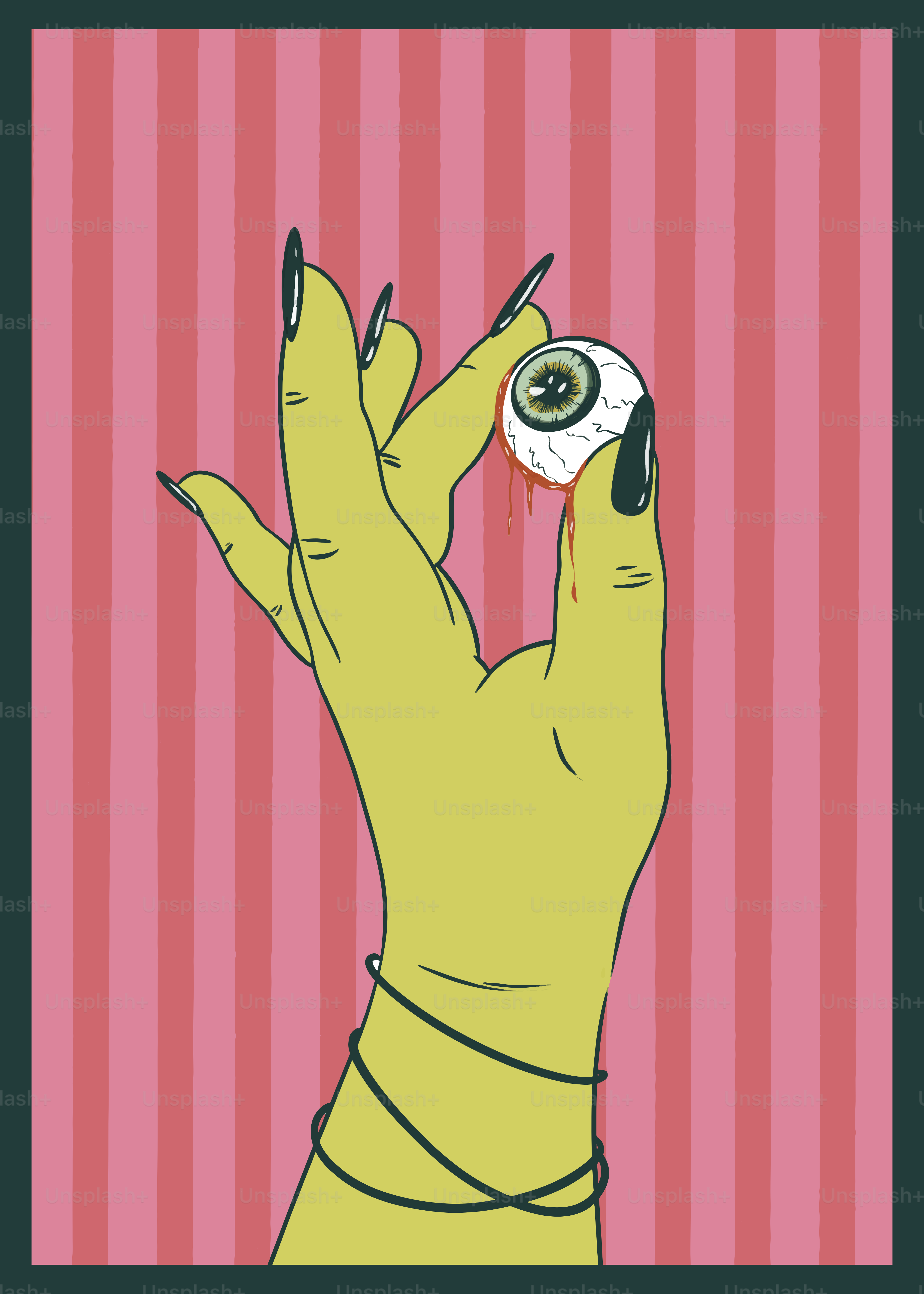 A poster with a hand holding a small object