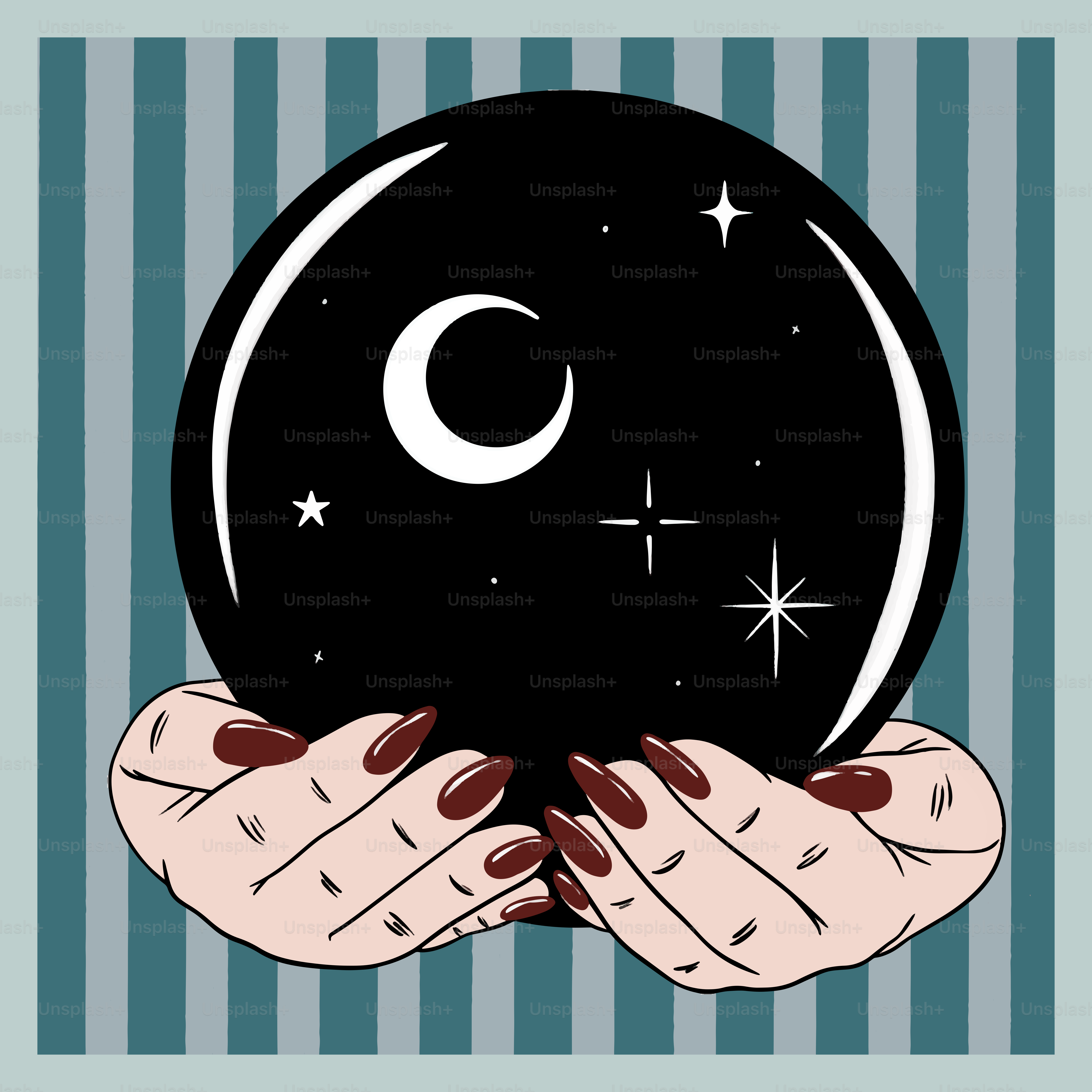 A person holding a black ball in their hands