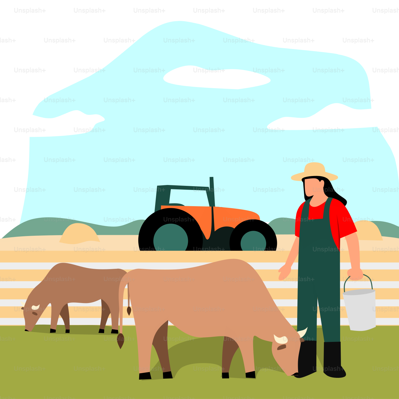 A man standing next to a cow in a field