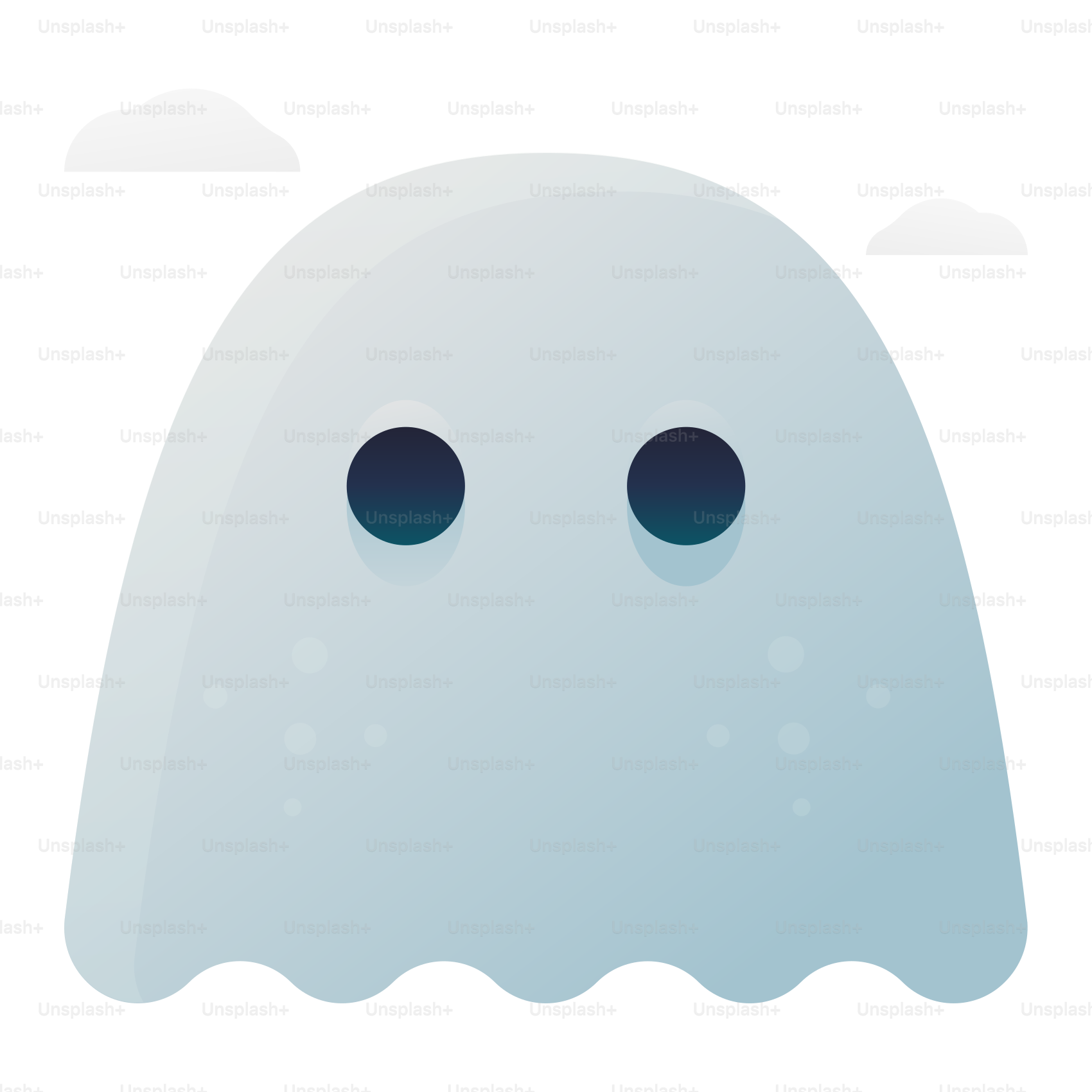 A white ghost floating in the air