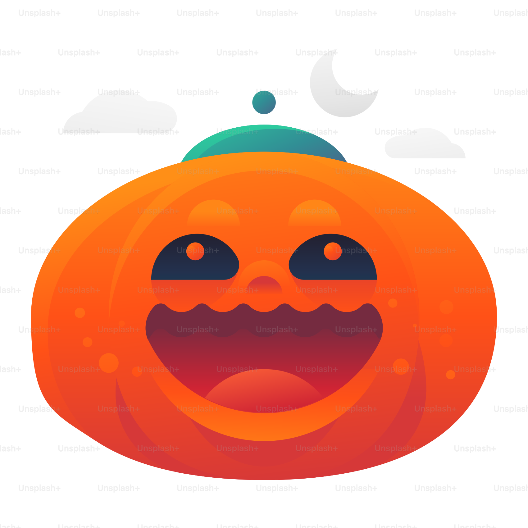 An orange pumpkin with a happy face on it