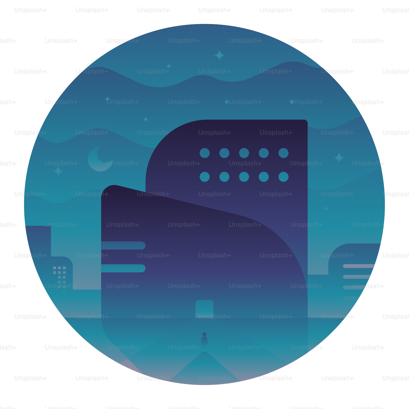 A picture of a building with a sky background