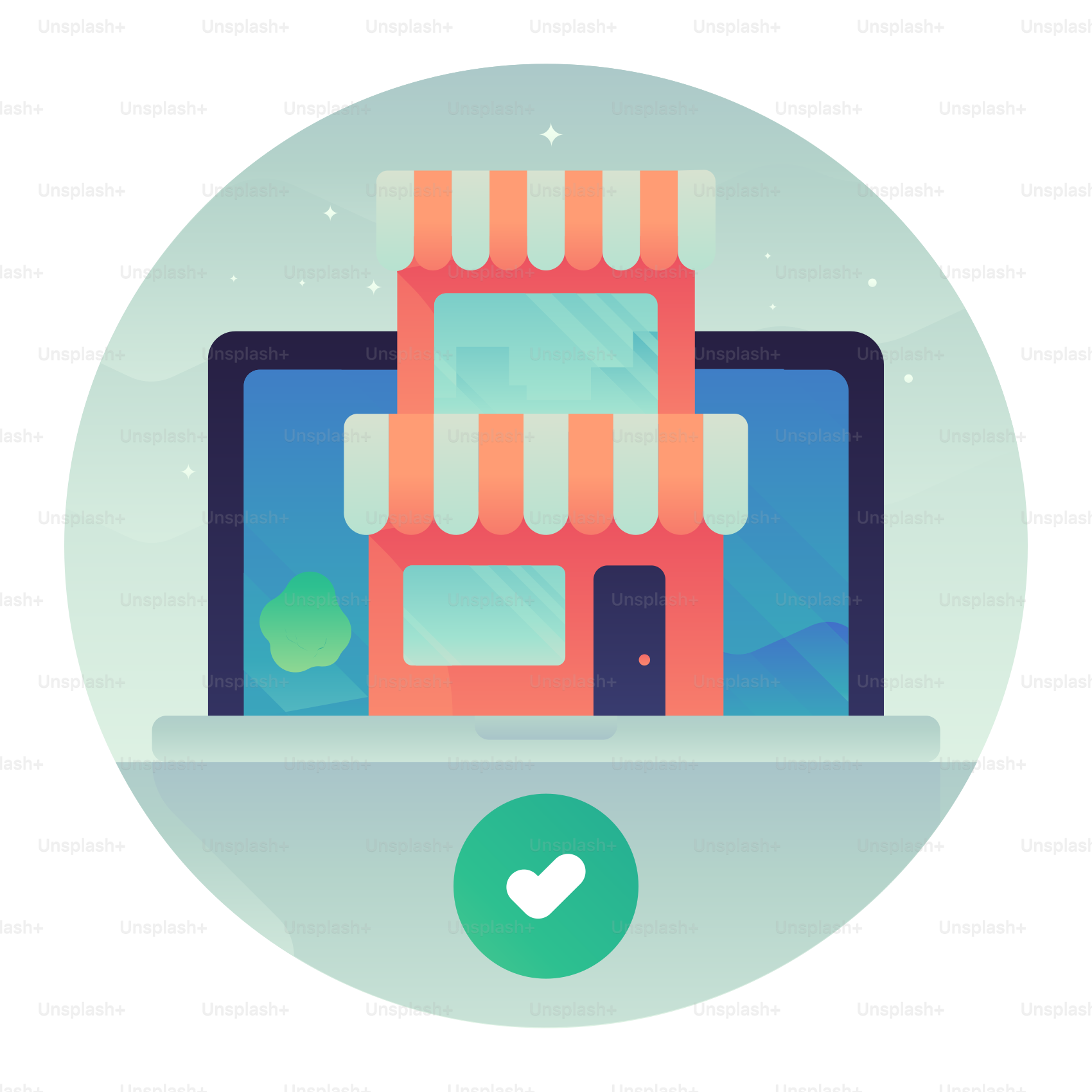 A phone with a building on top of it