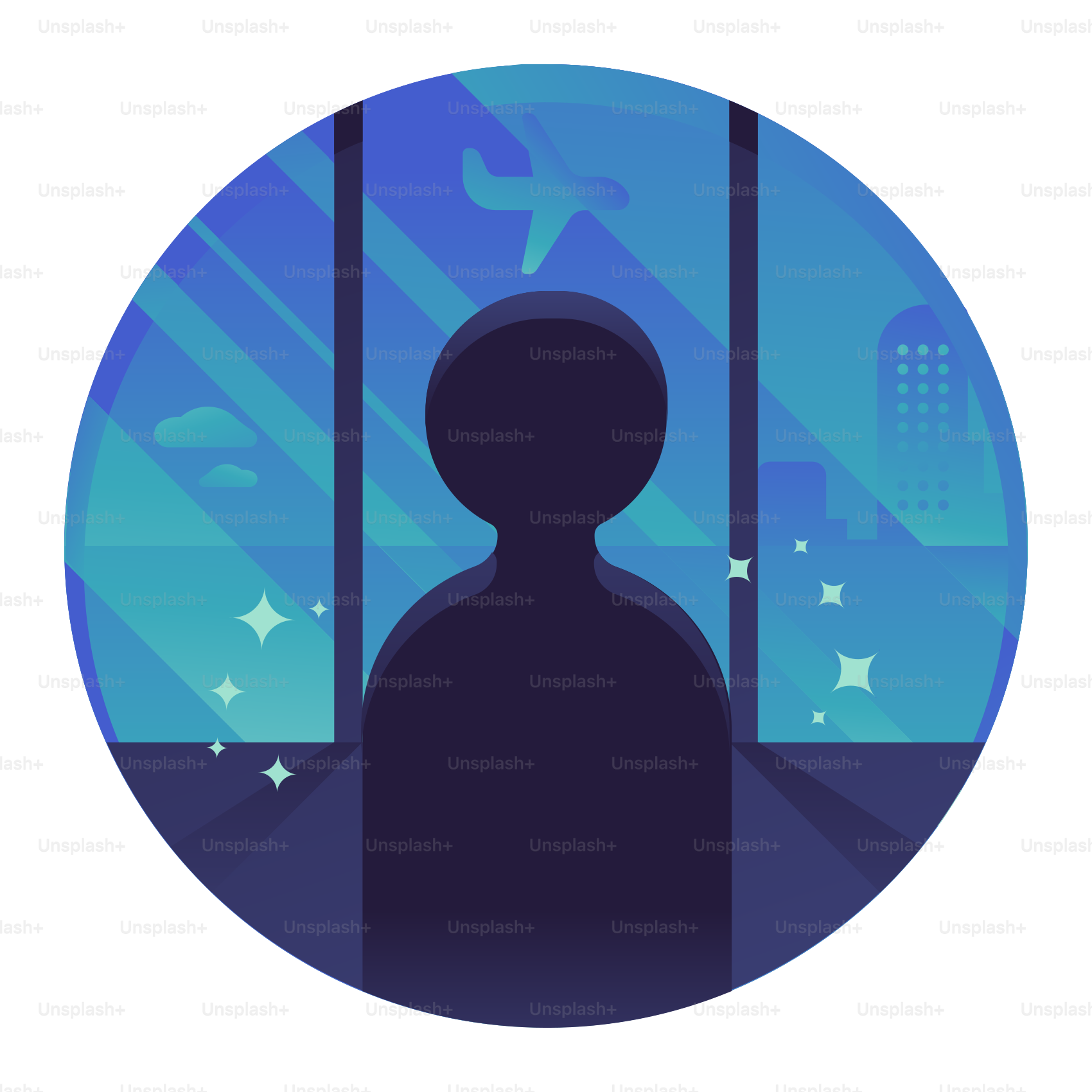 Una persona in piedi davanti a una finestra