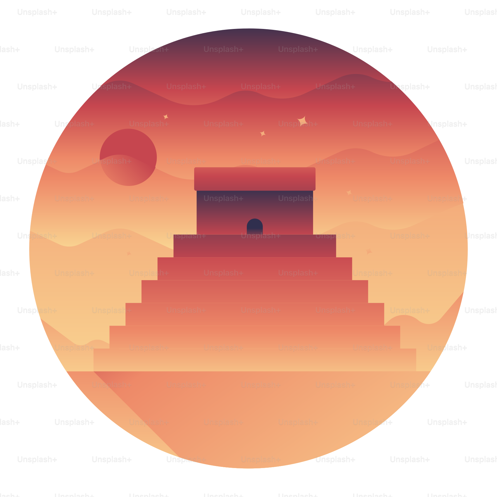 A picture of a pyramid in the desert