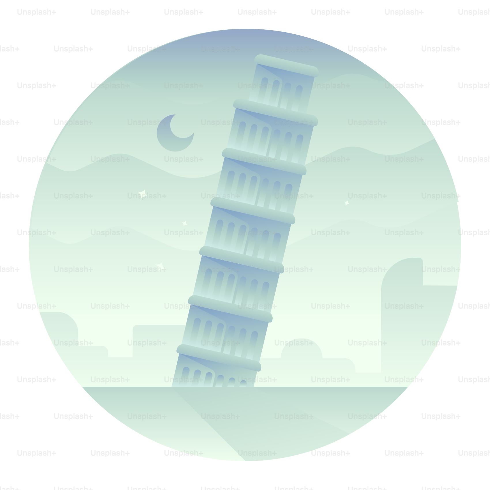 Un'immagine della torre pendente di Pisa