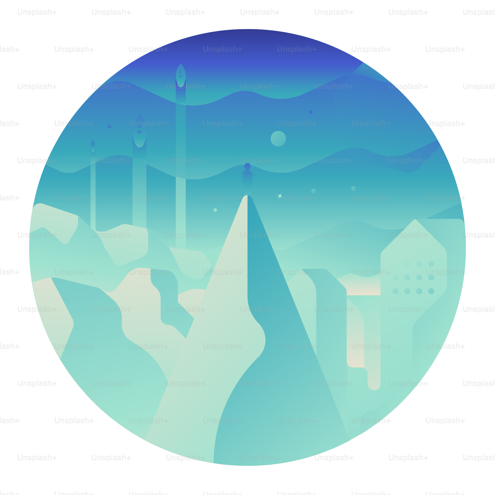 A picture of a mountain with a sky background