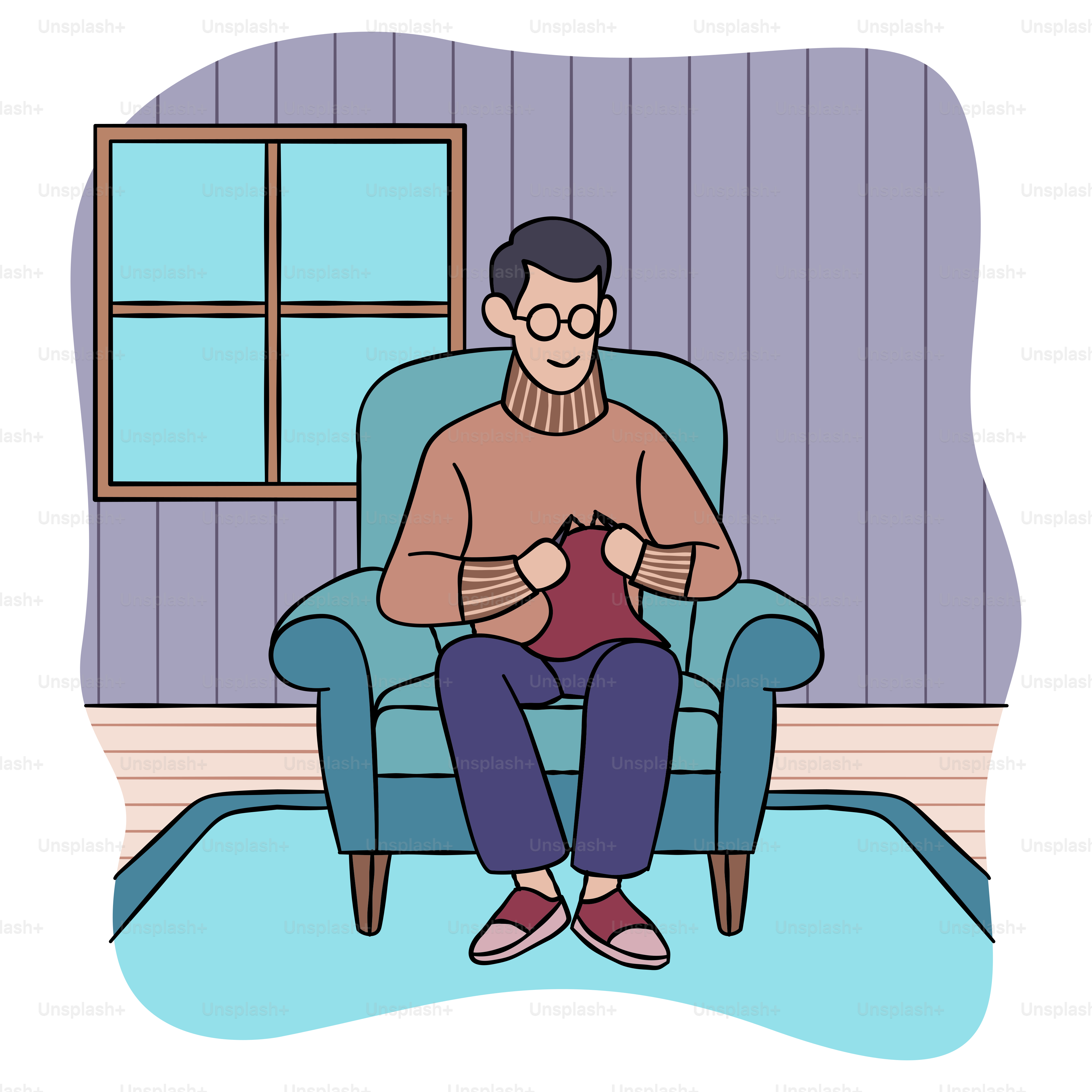 Un uomo seduto su una sedia davanti a una finestra