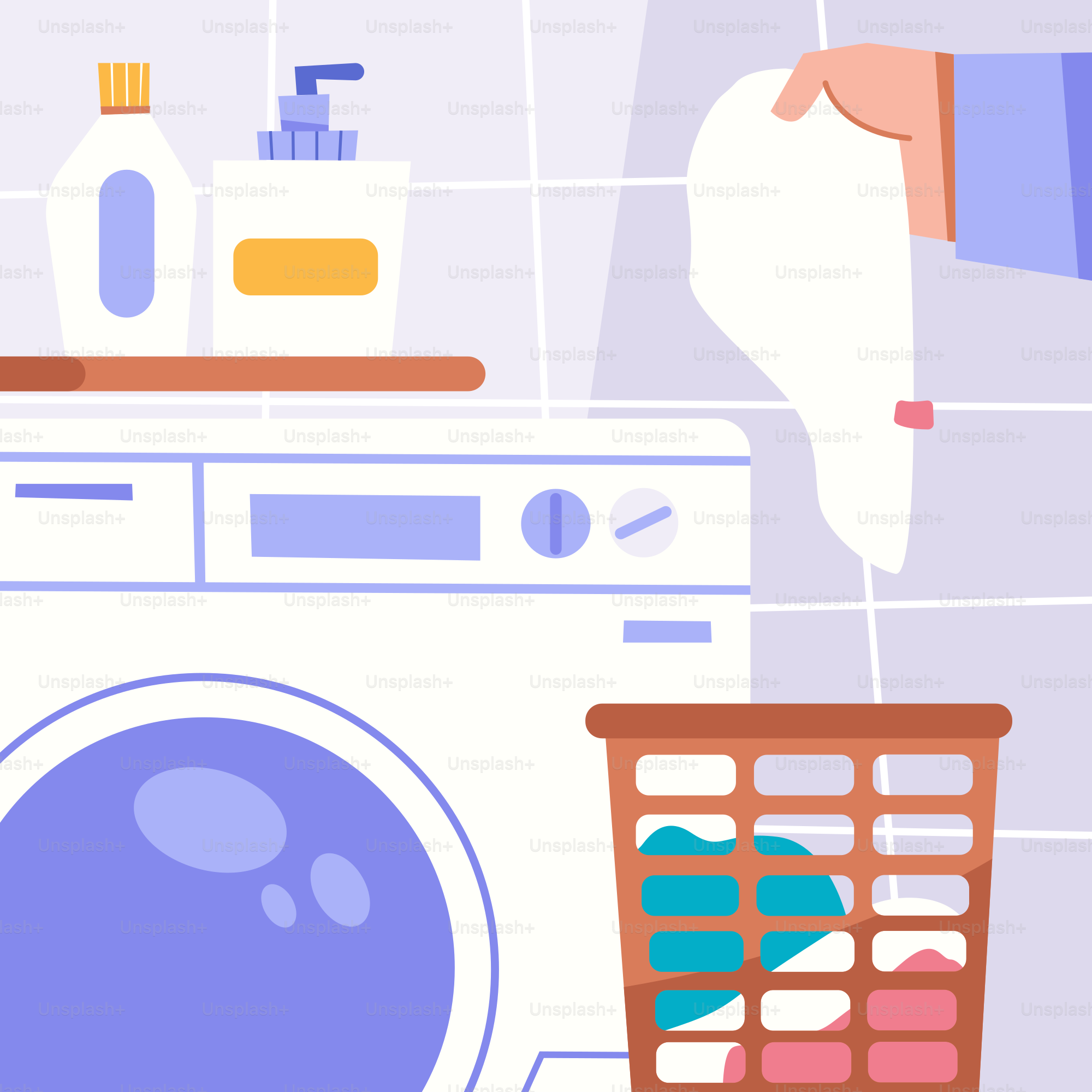 A person holding a rag next to a washing machine