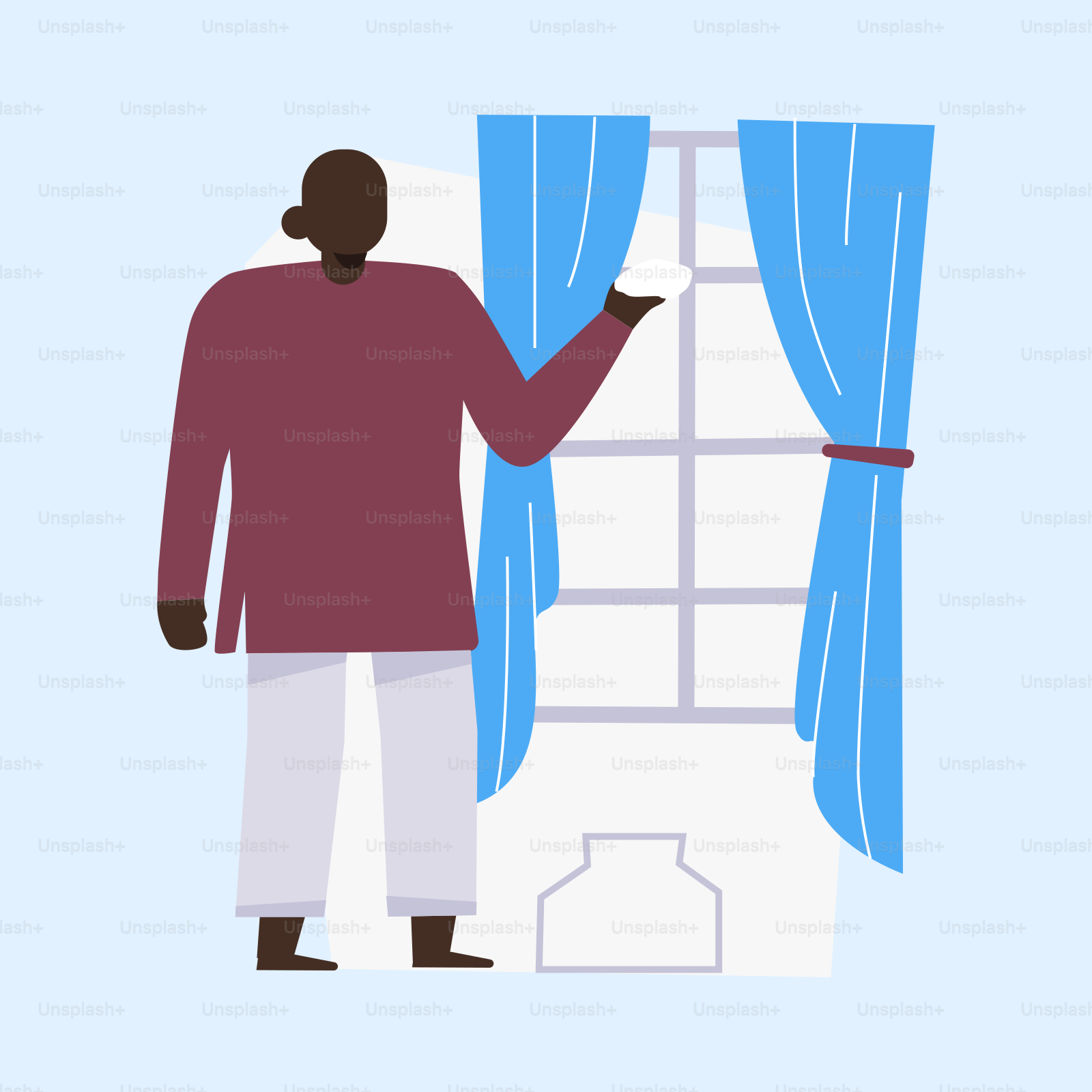 A man standing in front of a window