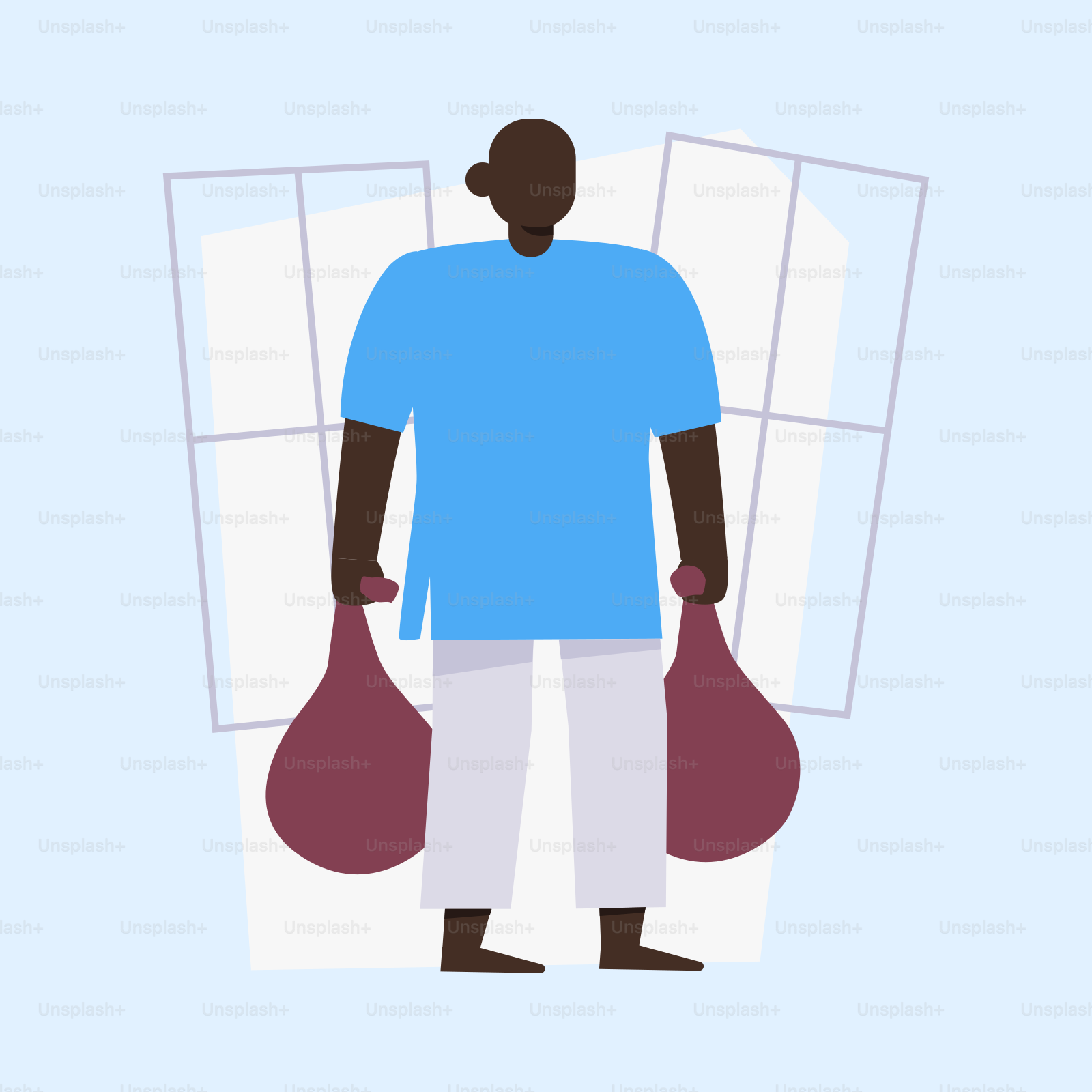 A man with two boxing gloves standing in front of a mirror