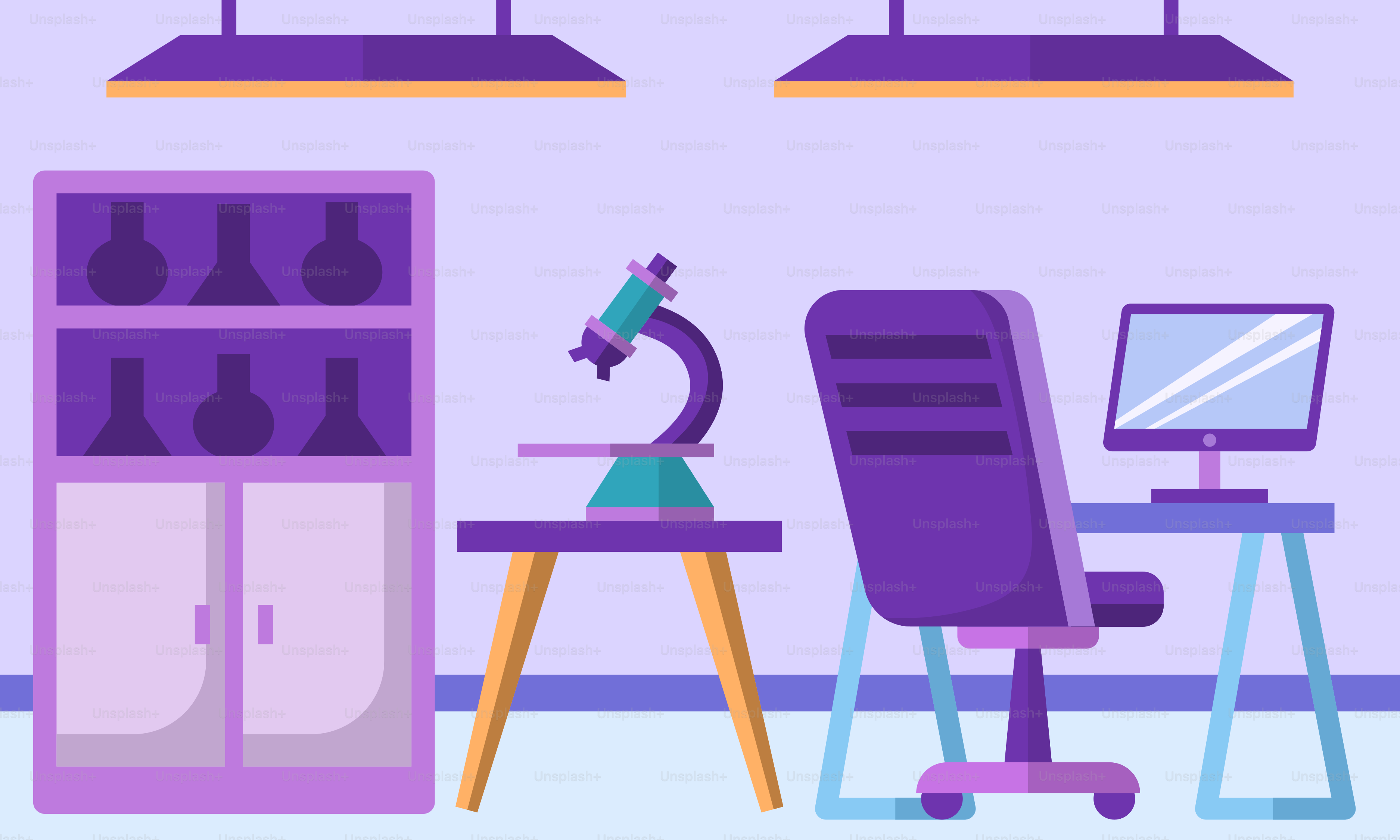 A room with a desk, chair, and computer