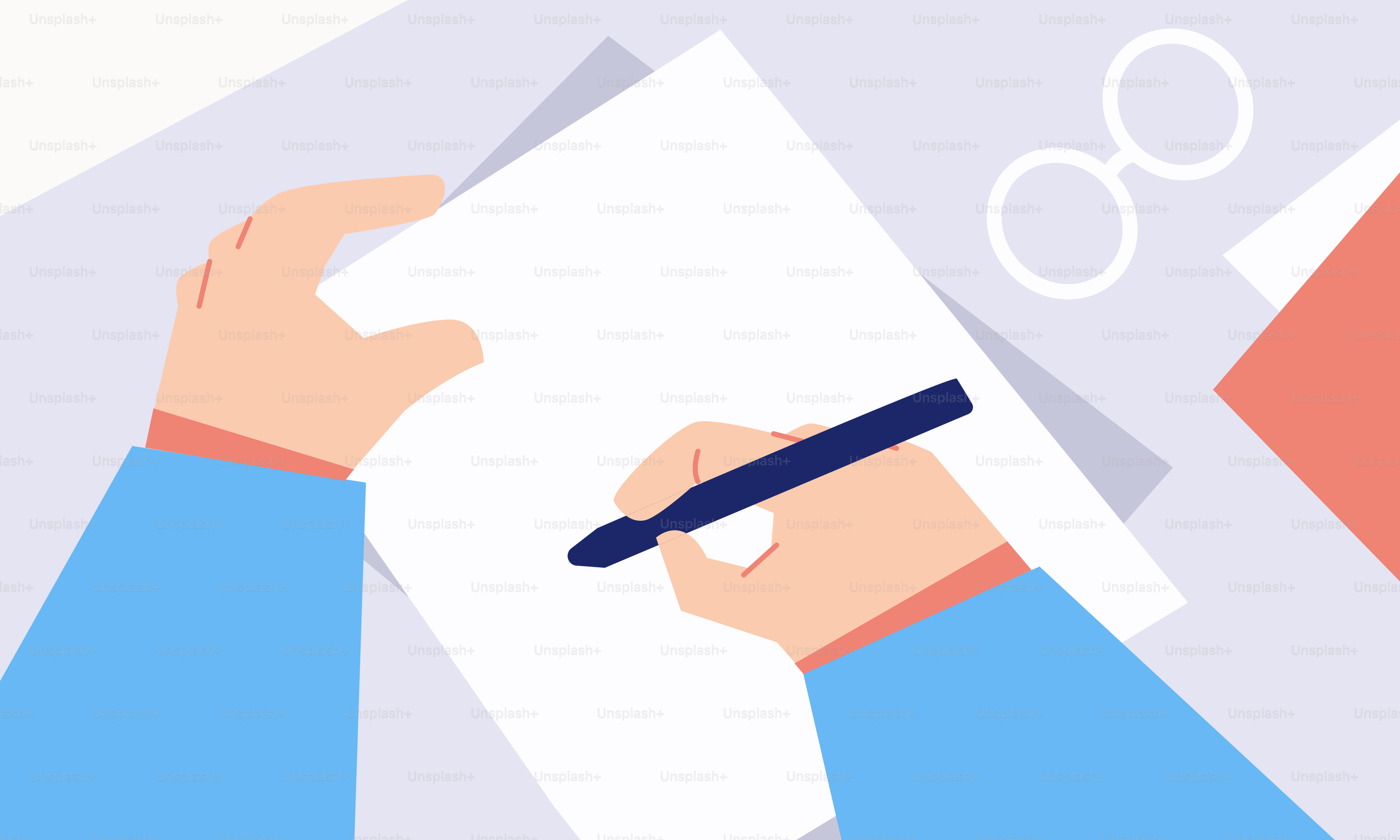 Uma pessoa escrevendo em um pedaço de papel com uma caneta