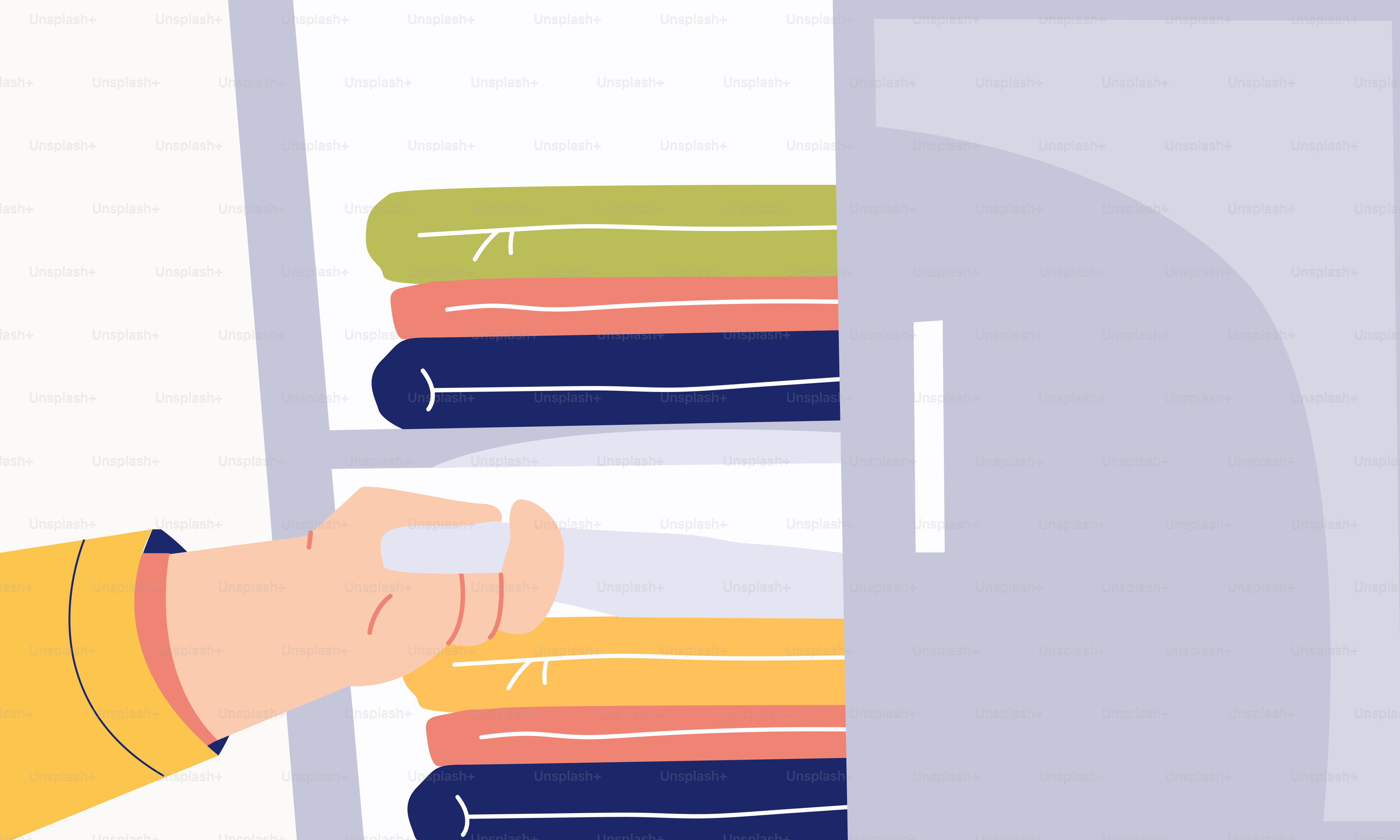 A person opening a refrigerator with a bunch of folded clothes